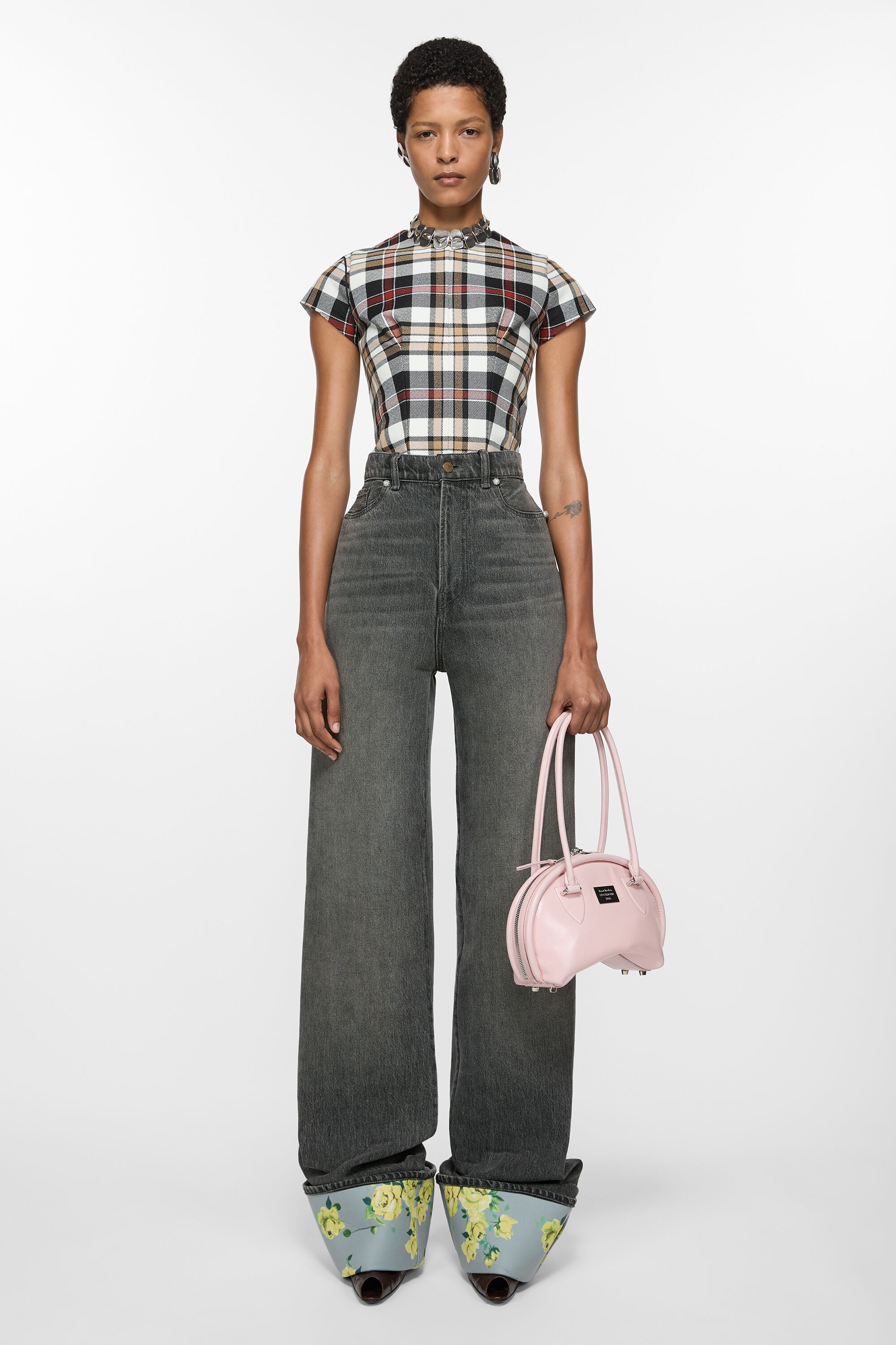 Denim bonded trousers - Anthracite grey - 2
