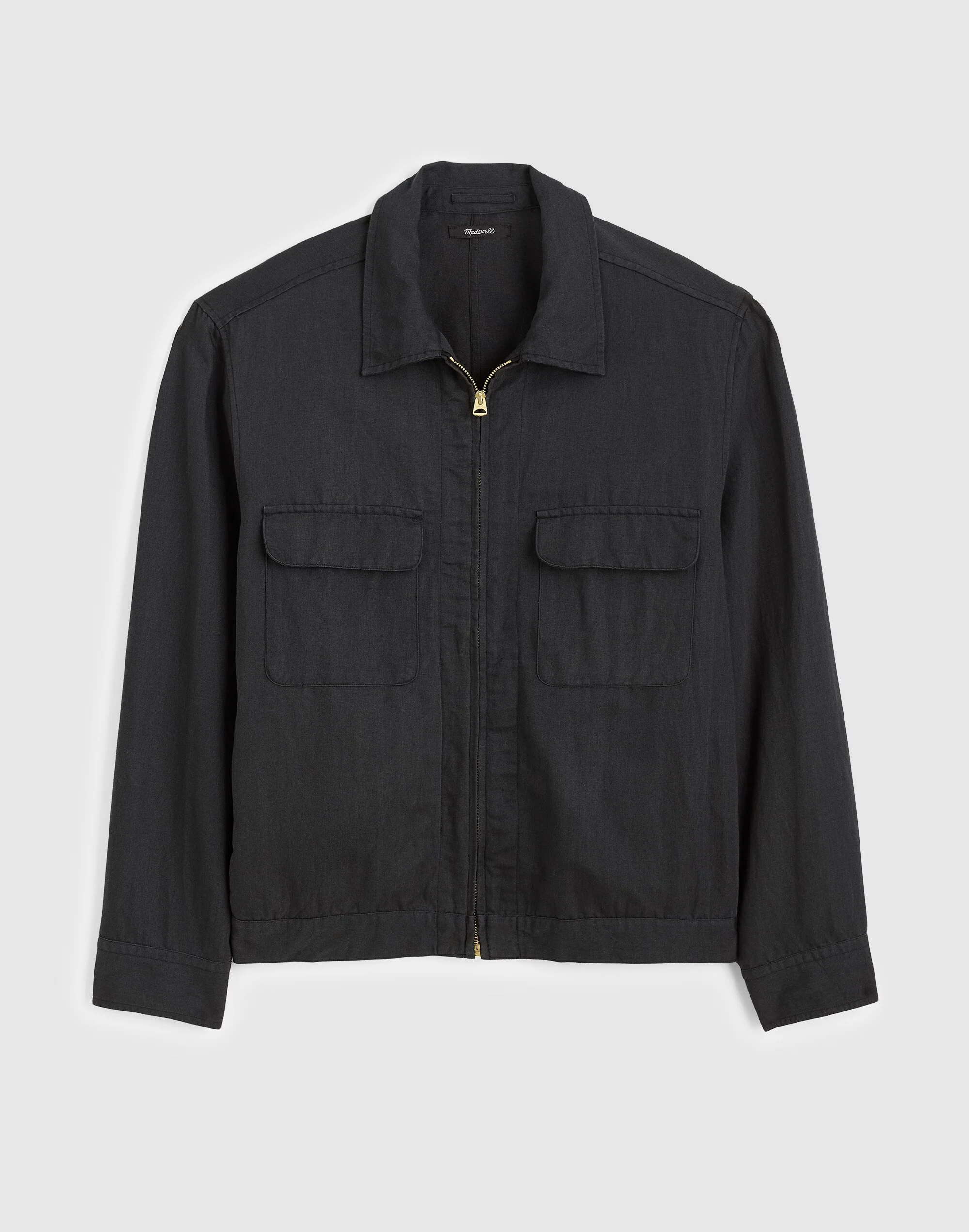 Zip-Front Jacket in Meridian Linen Blend - 1