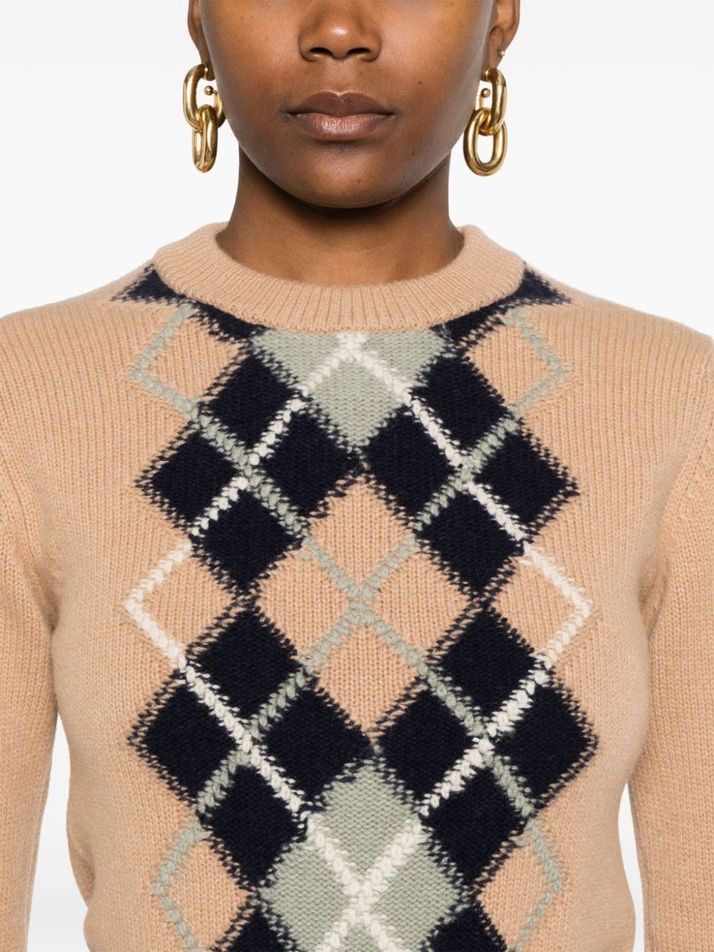 argyle-knit sweater - 5