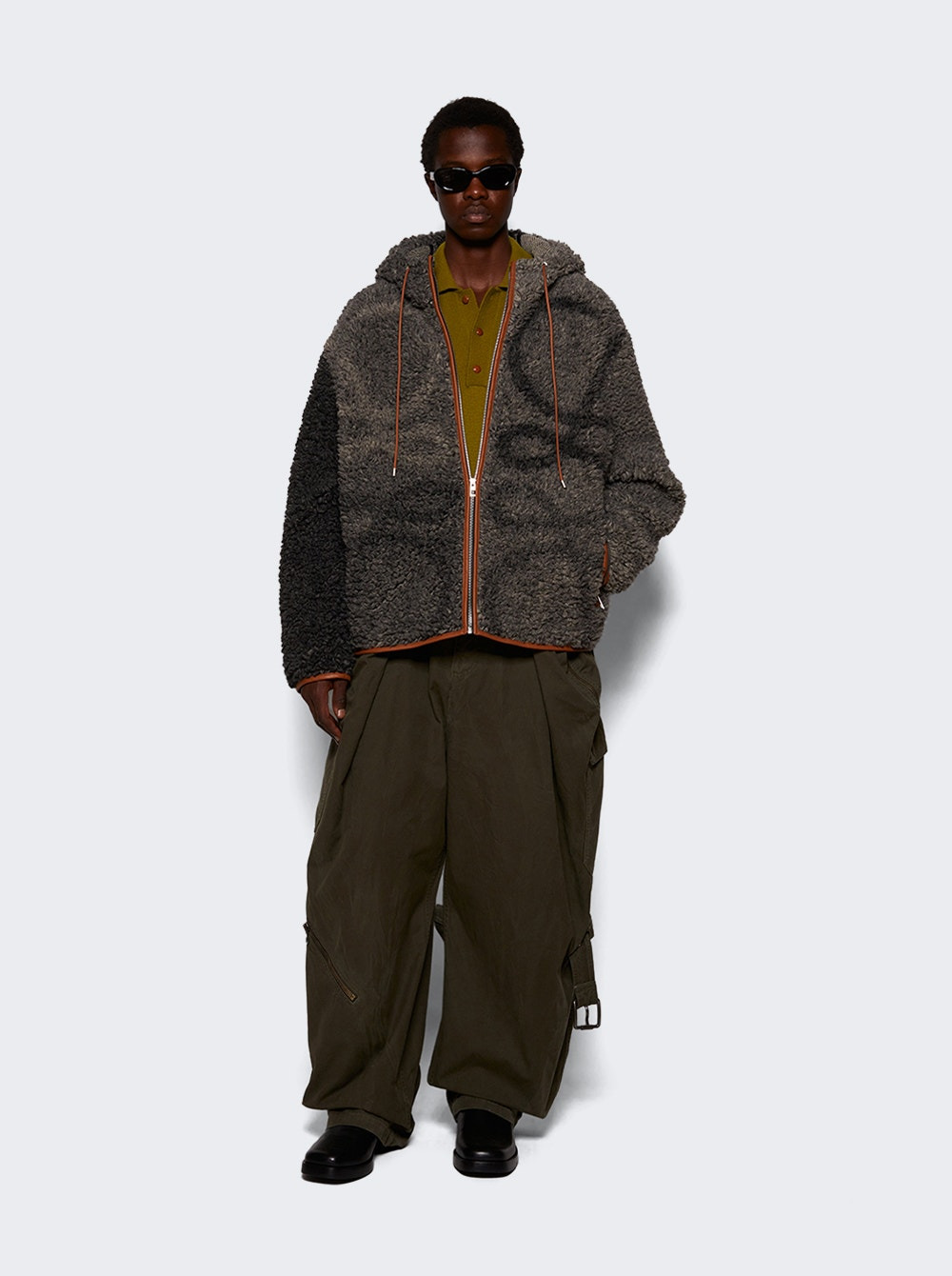 Hooded Wool Jacket Grey - 2
