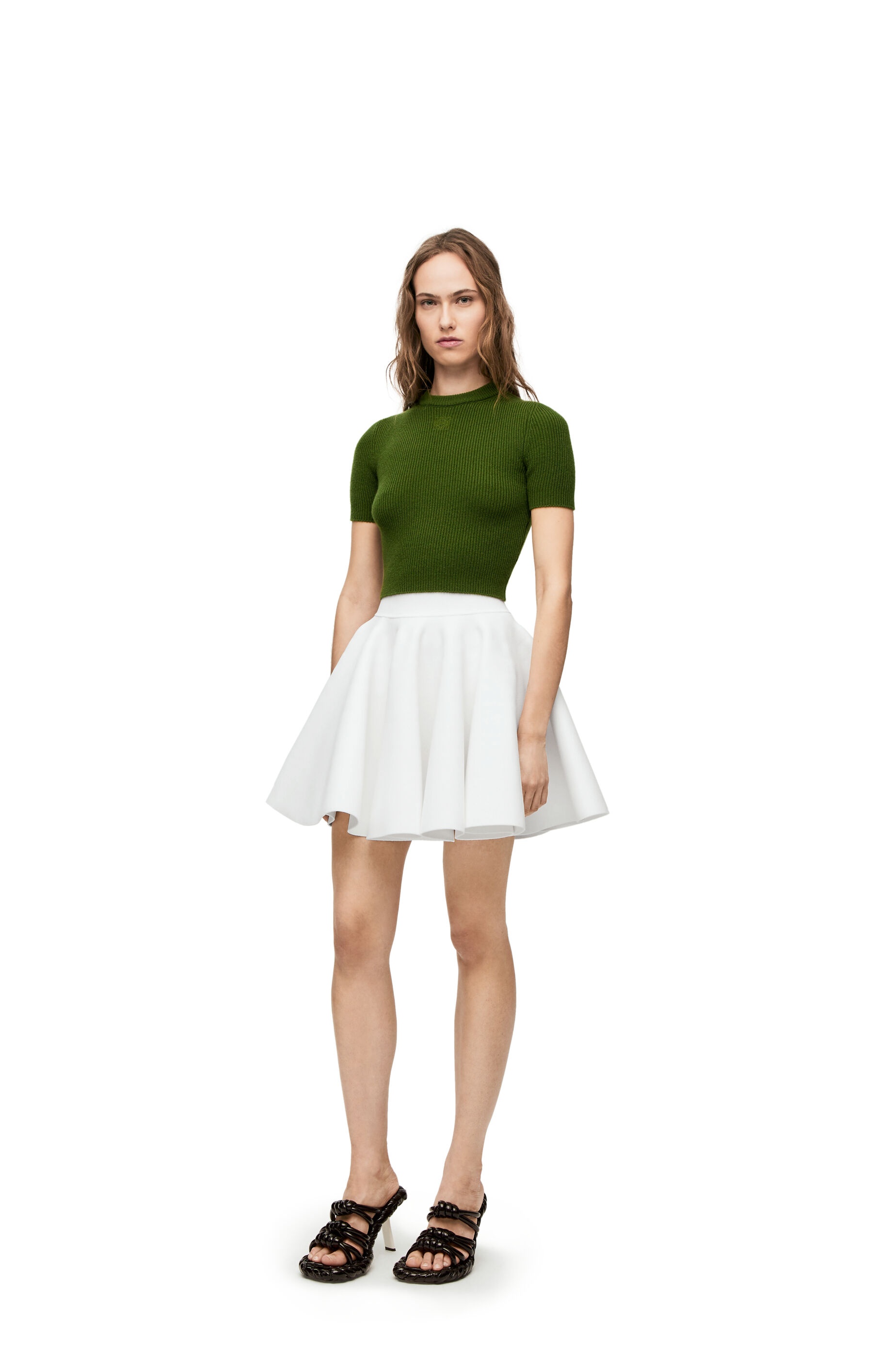 Short skirt in compact viscose blend - 2