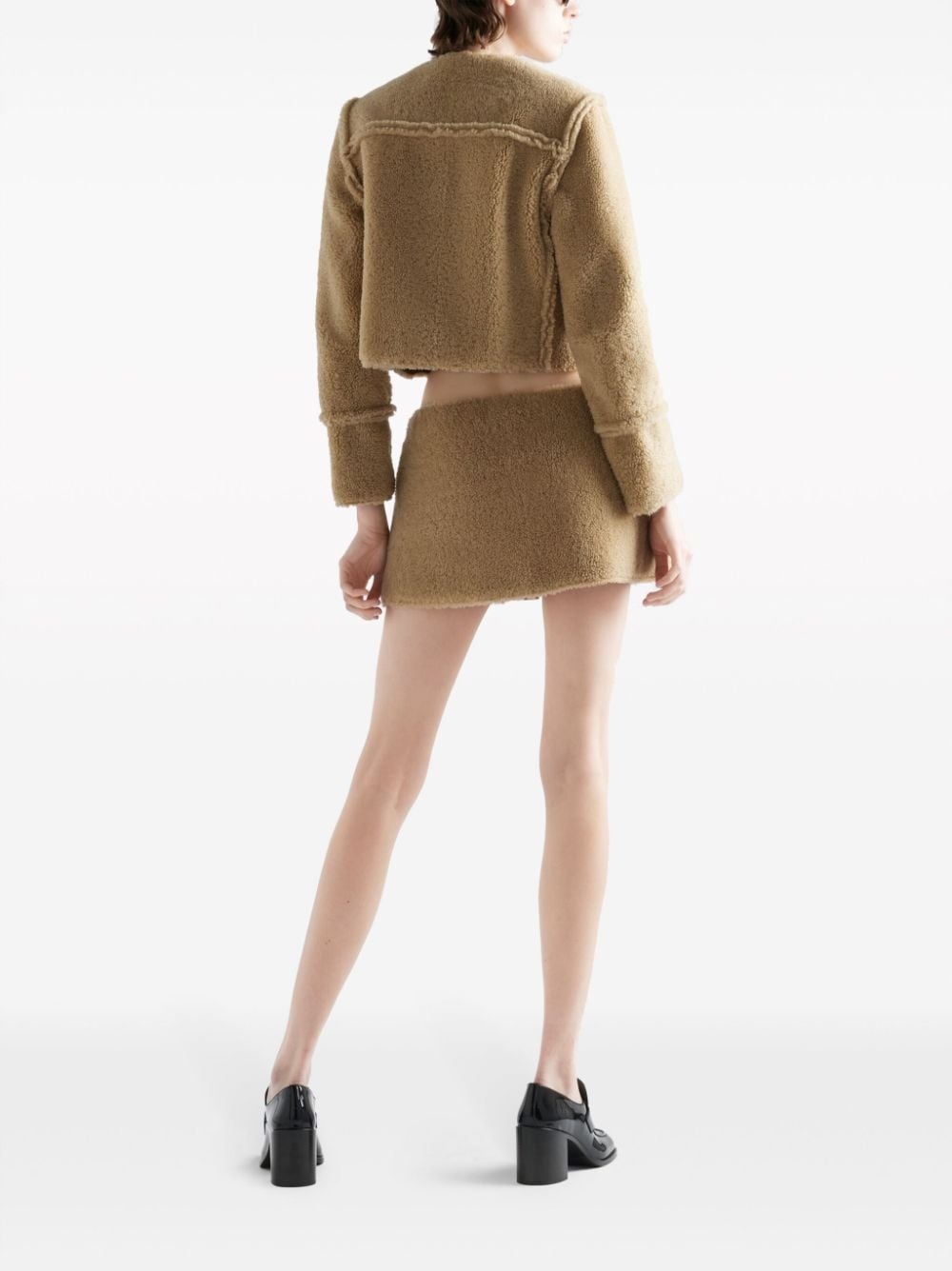 shearling cropped jacket - 3