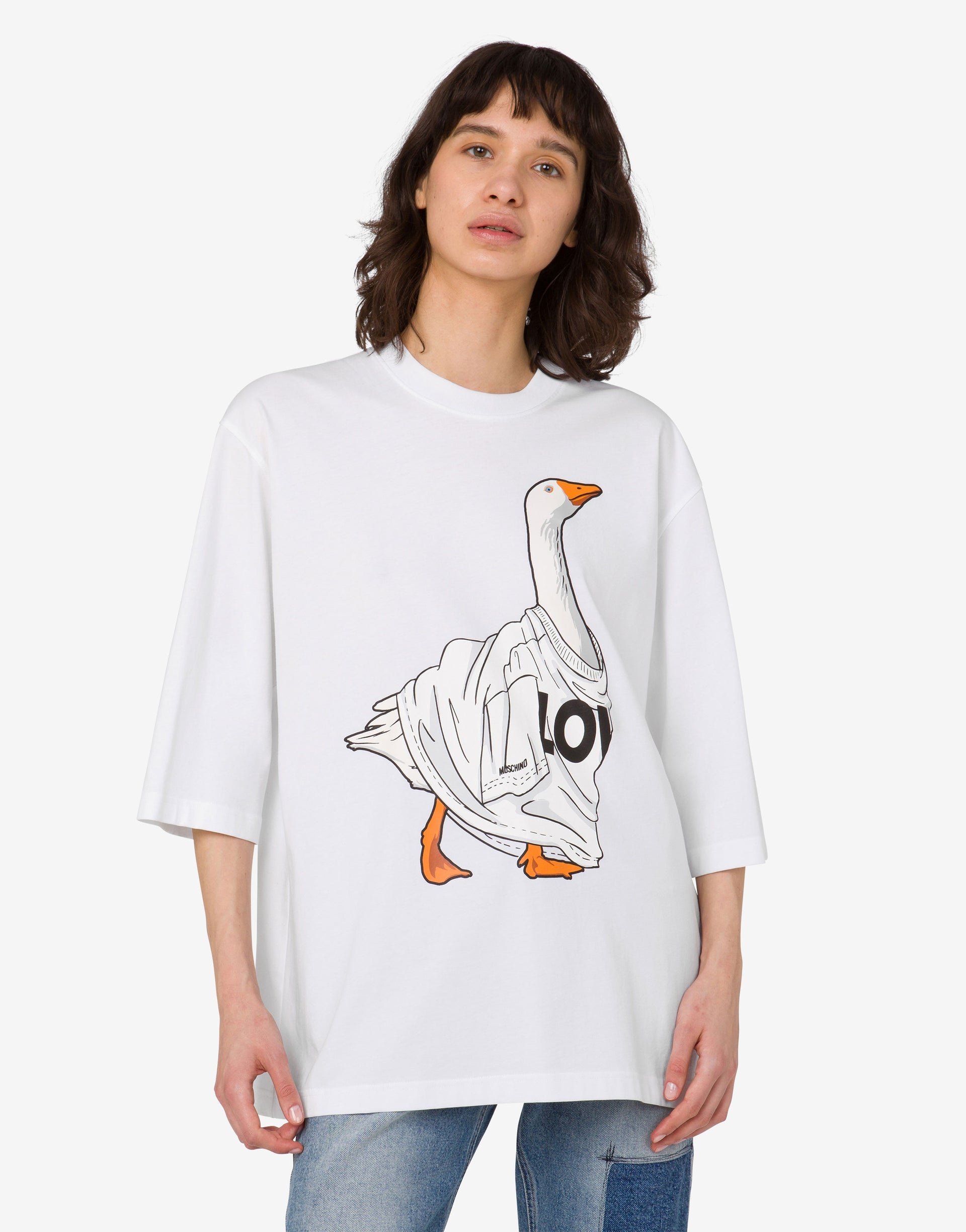 ORGANIC COTTON JERSEY T-SHIRT GOOSE - 2