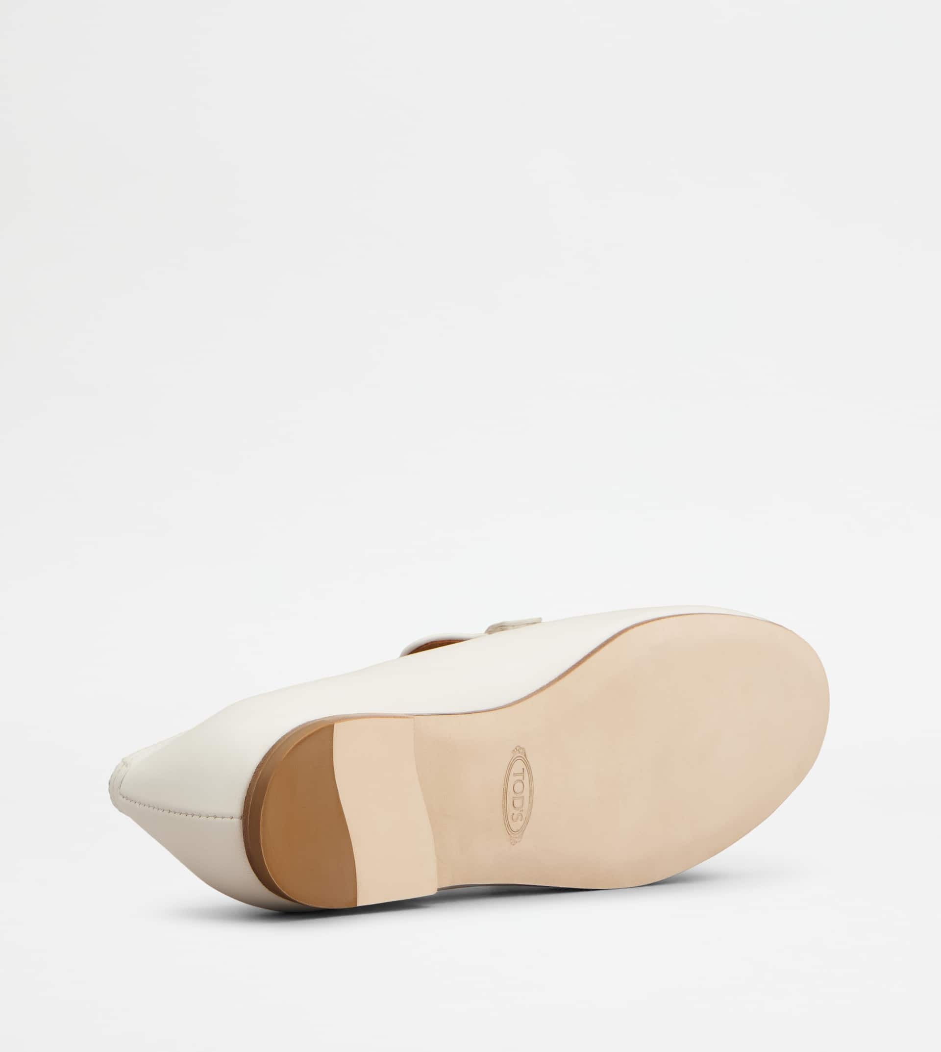 LOAFERS IN LEATHER - WHITE - 4
