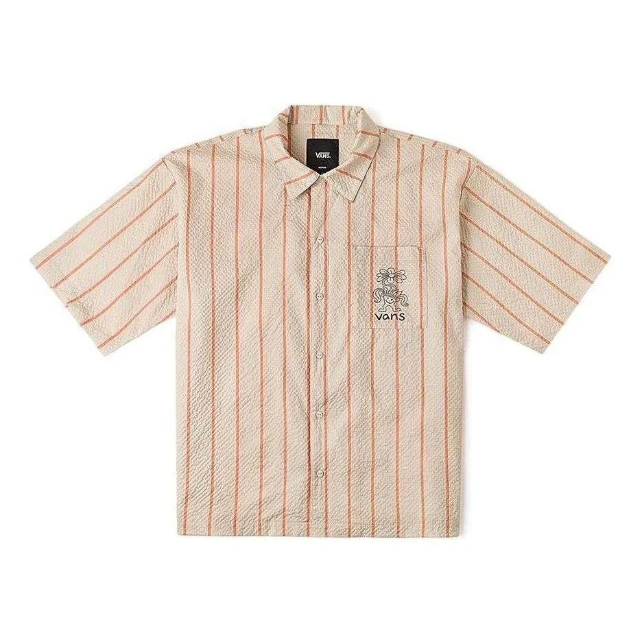 Vans Stripe Short-sleeved Shirts 'Orange Tan' VN000GTKCW9 - 1