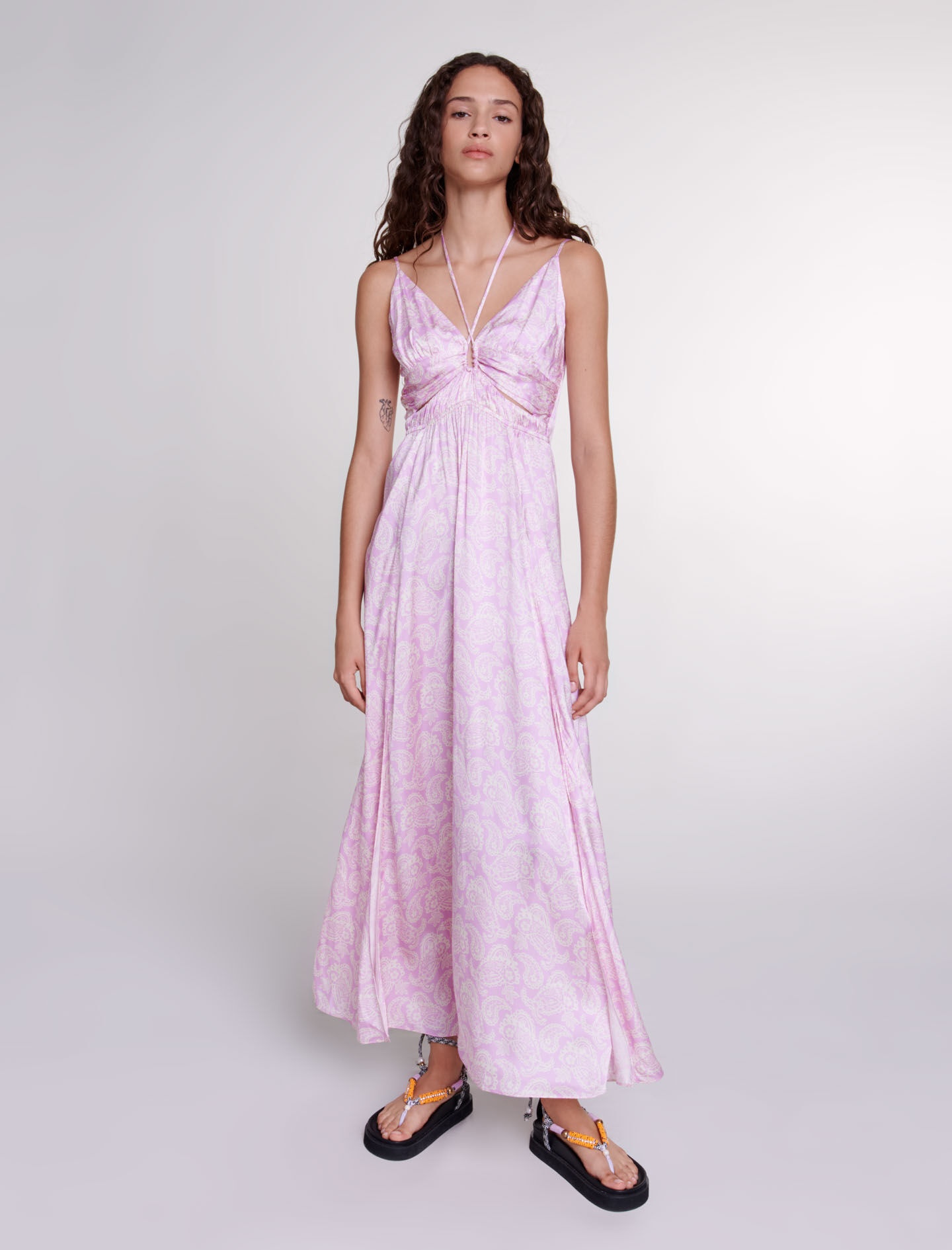 Openwork patterned maxi dress - 2