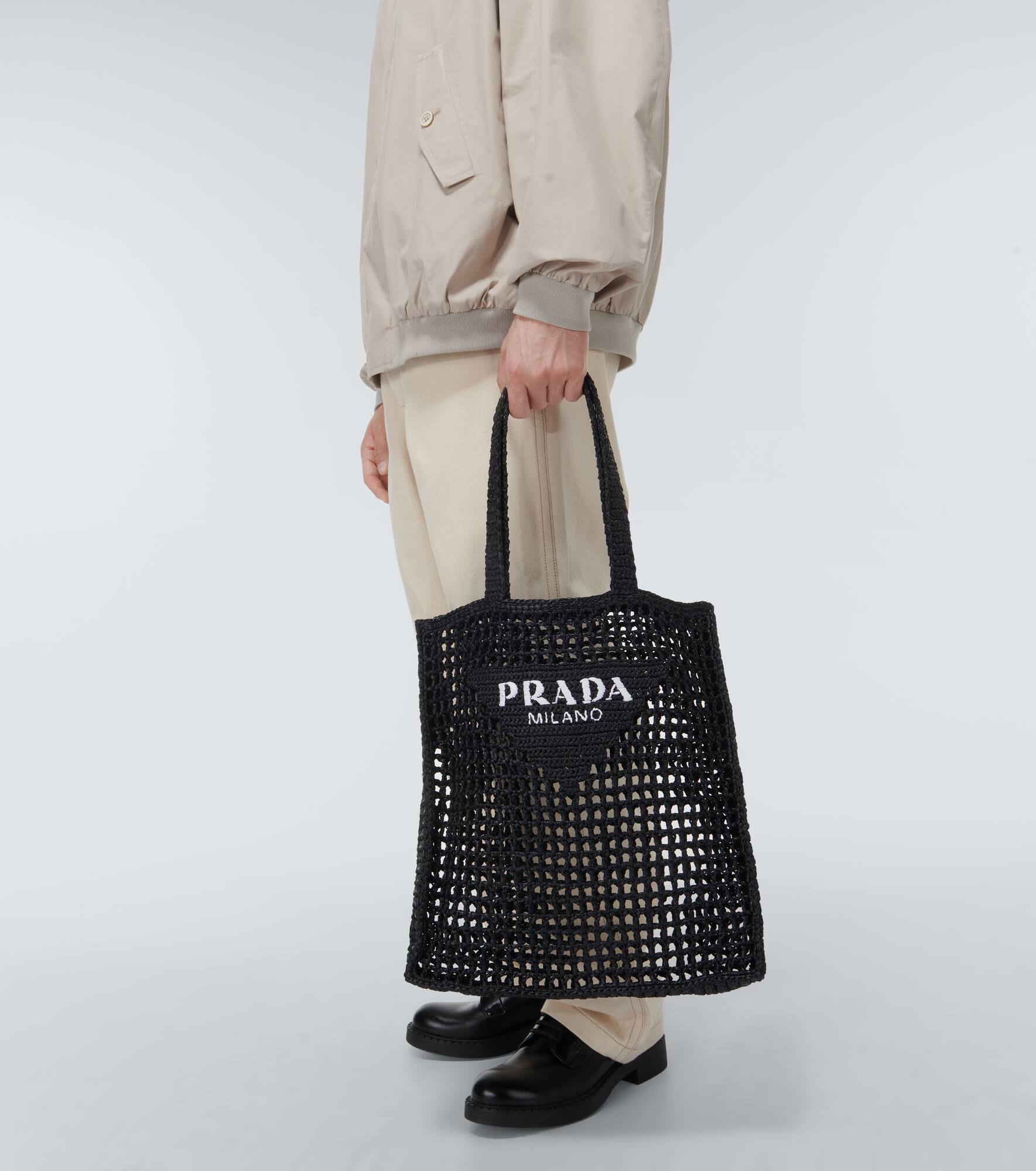 Logo crochet tote bag - 2