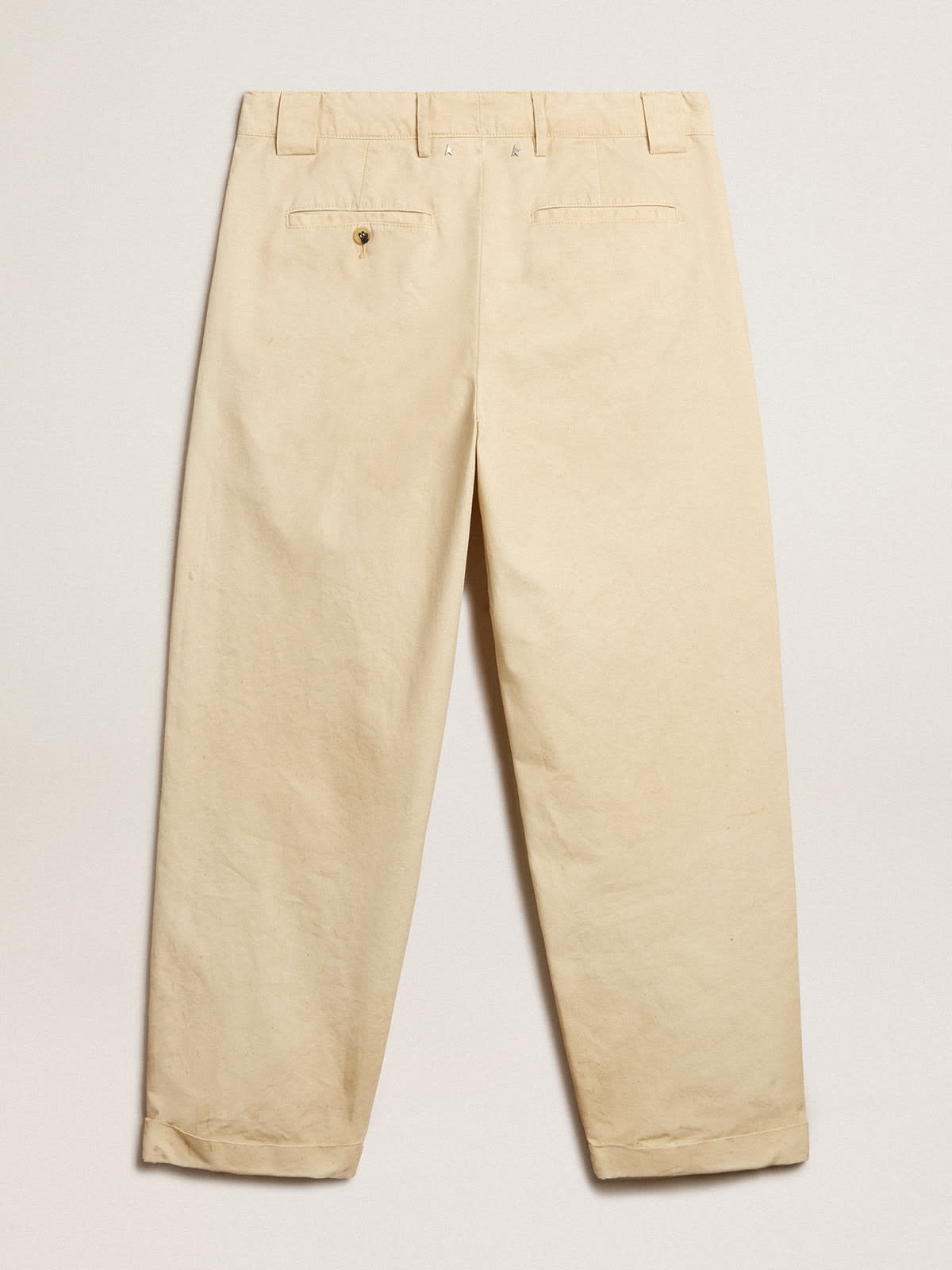 Ecru-colored cotton chinos - 5