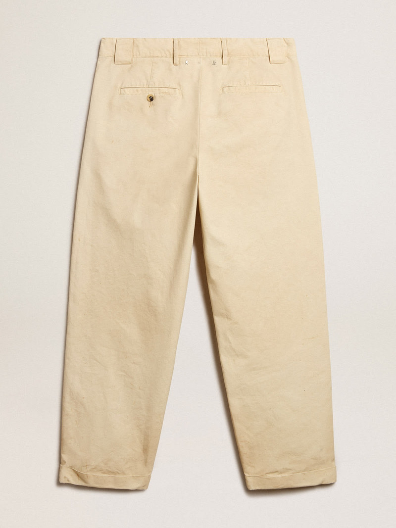 Ecru-colored cotton chinos 5