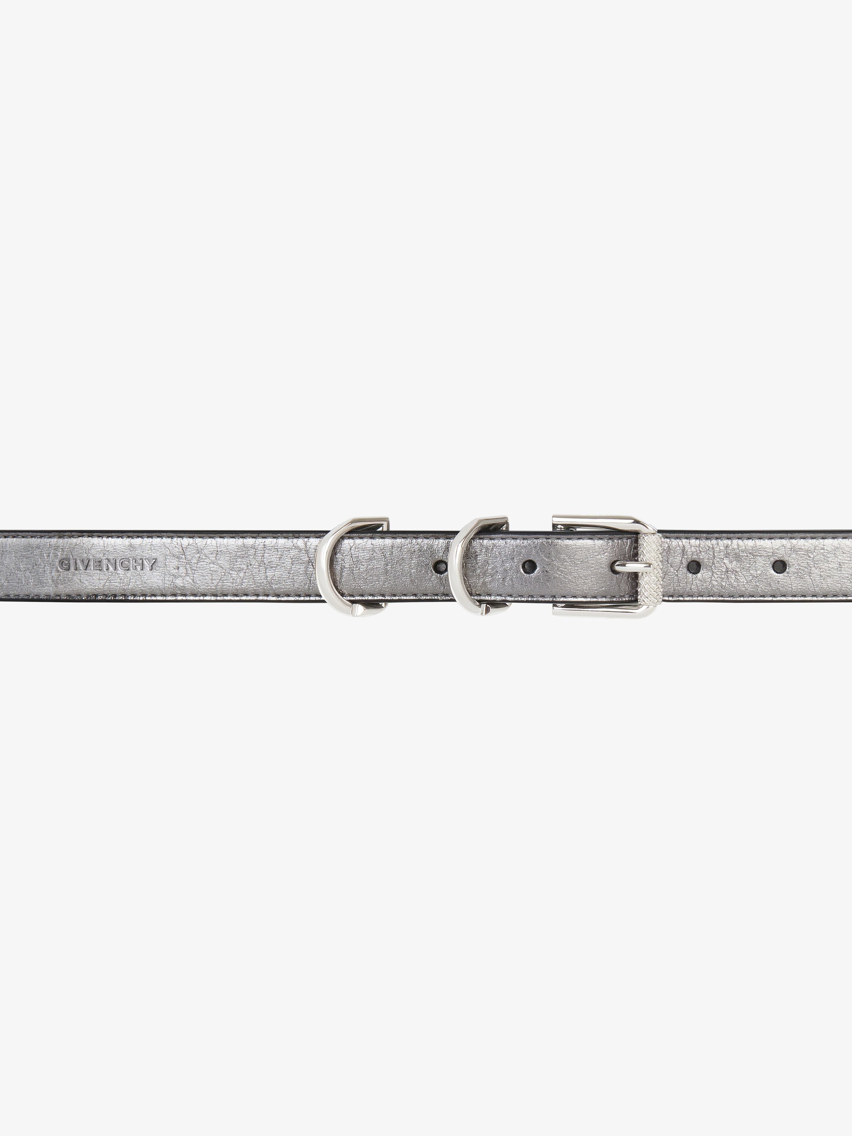 VOYOU BELT IN LAMINATED LEATHER - 3