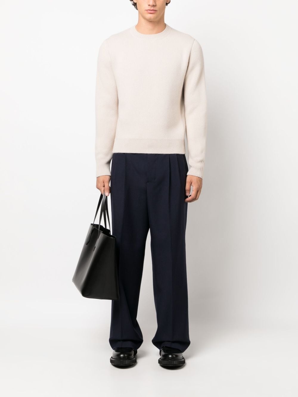 crew-neck wool-cashmere jumper - 2