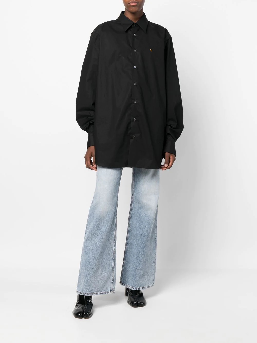 logo-embroidered long-sleeve shirt - 2