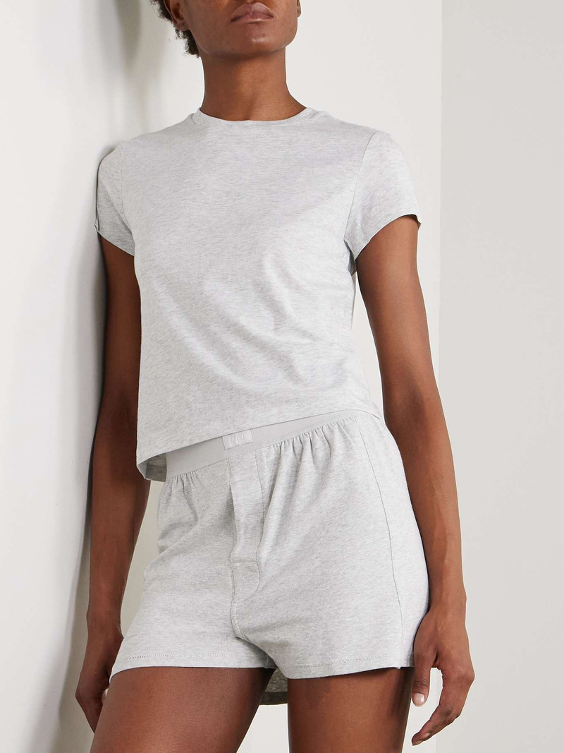 SKIMS Boyfriend Loose Boxer - Light Heather Grey Light gray outlook