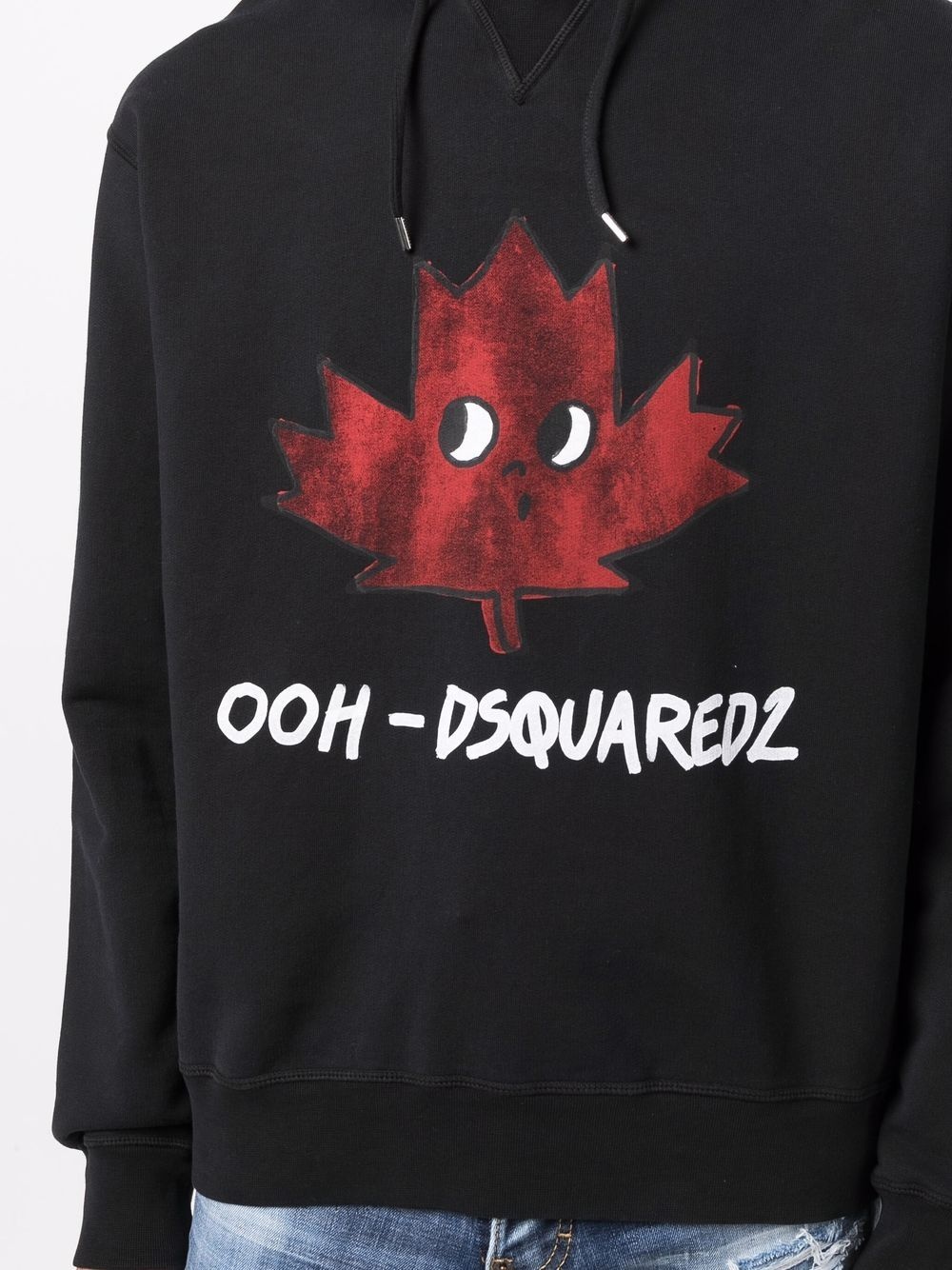 maple leaf logo hoodie - 5