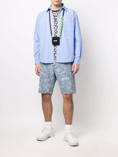 MSGM logo-embroidered shirt outlook