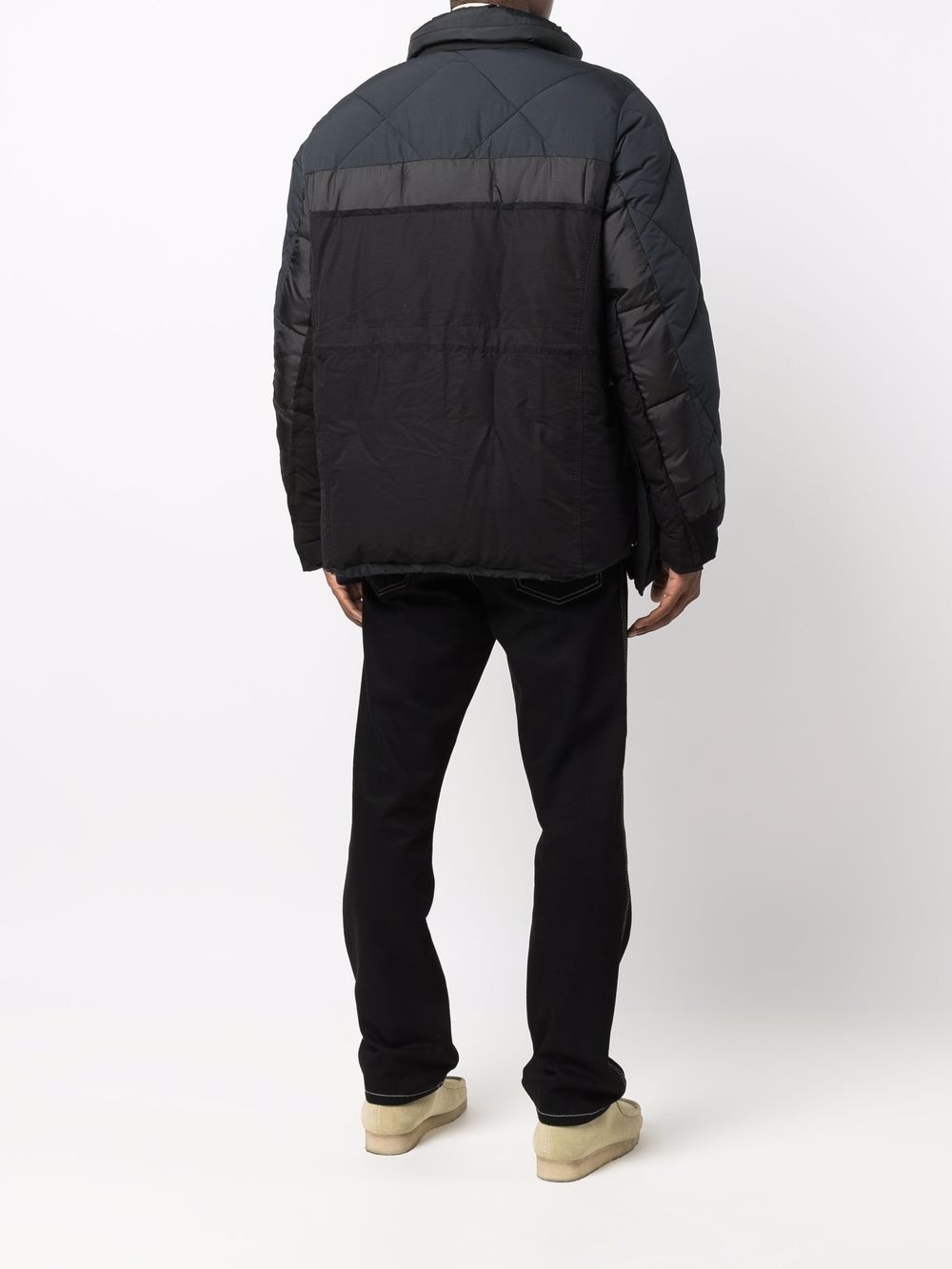 panelled oversize-pocket padded jacket - 6