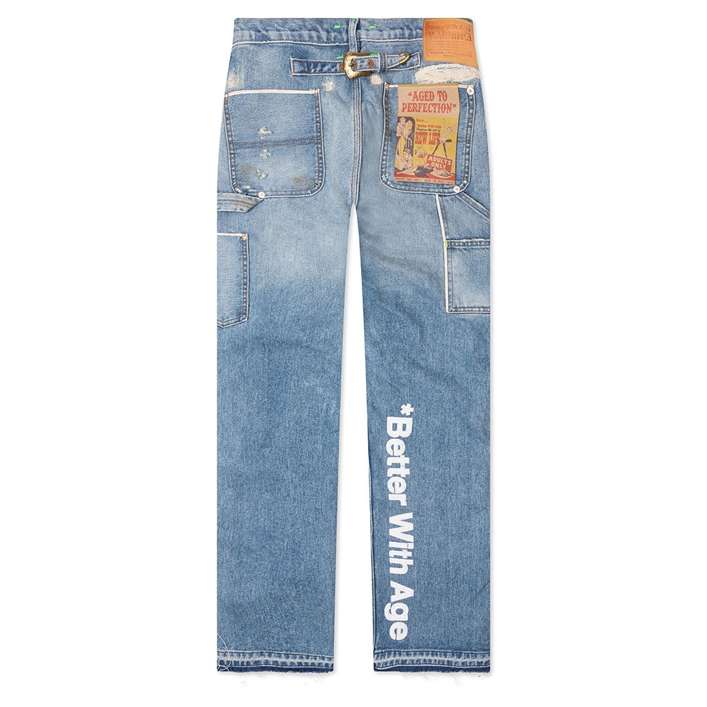 MASON DOUBLE-KNEE SELVAGE DENIM TROUSER - INDIGO - 2