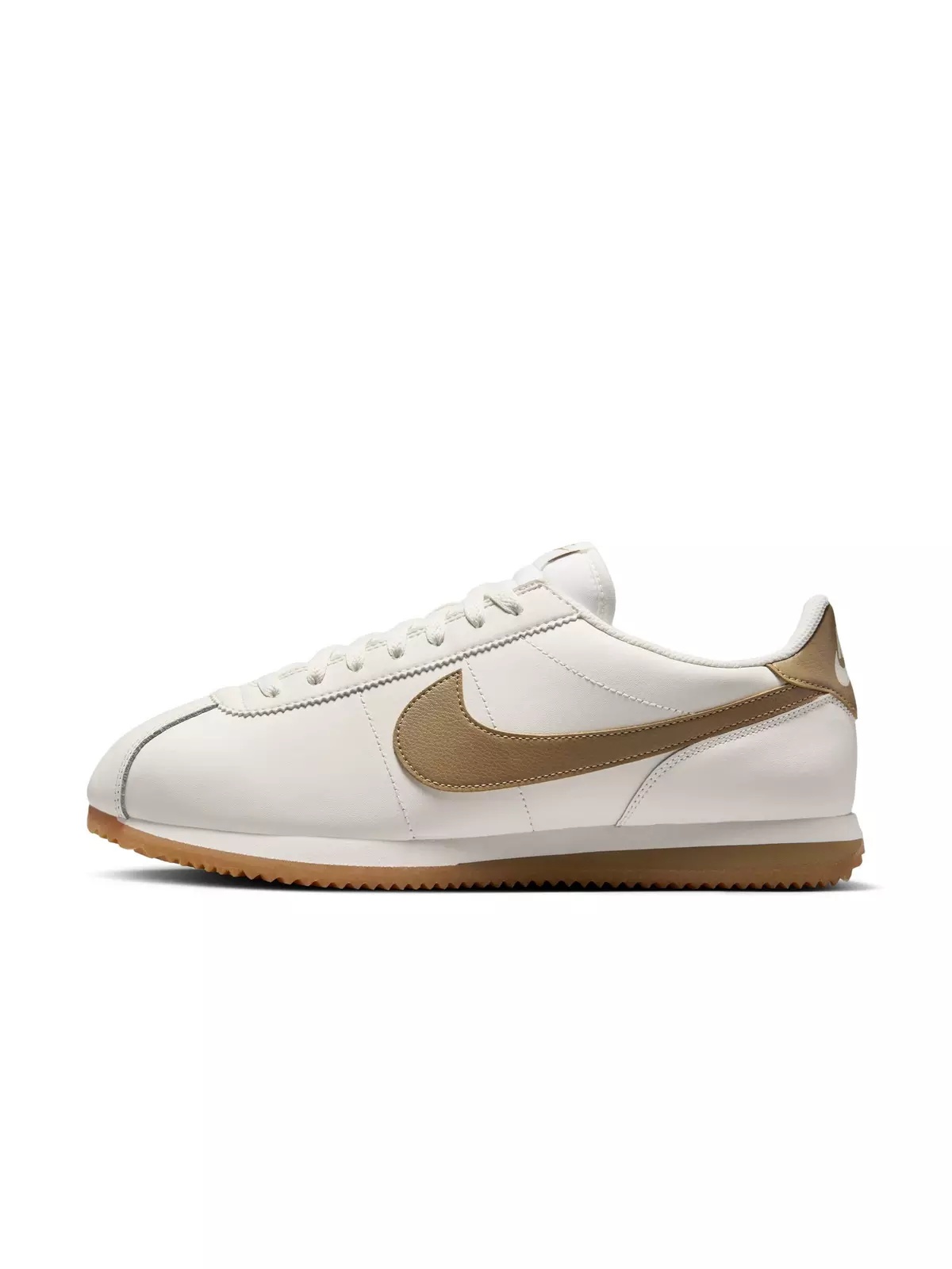 Cortez Leather "Sail/Parachute Beige/Gum Yellow" Men's Shoe - 3
