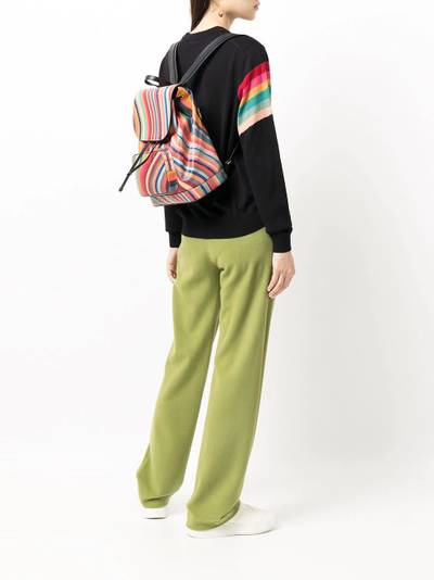 Paul Smith striped leather backpack outlook