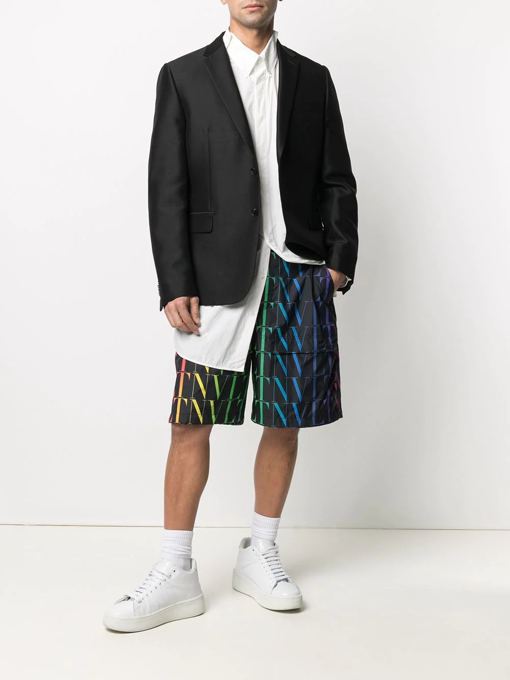 VLTN print Bermuda shorts - 2