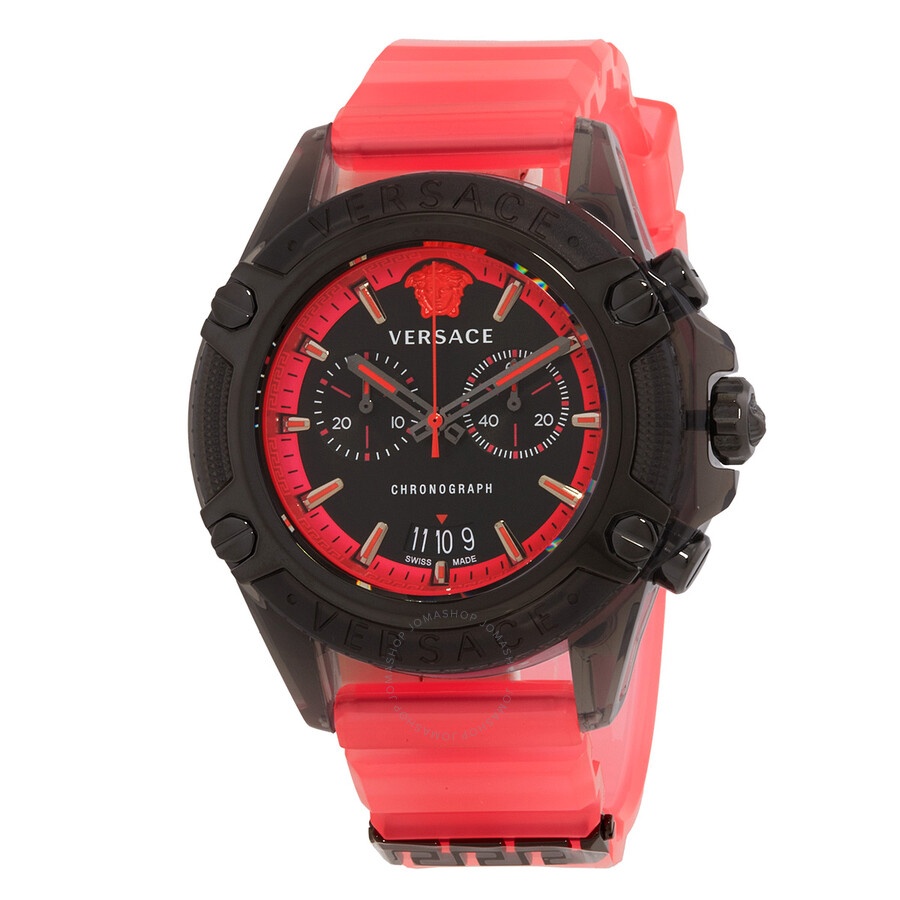 Versace Icon Active Chronograph Quartz Black Dial Men's Watch VEZ700221 - 1