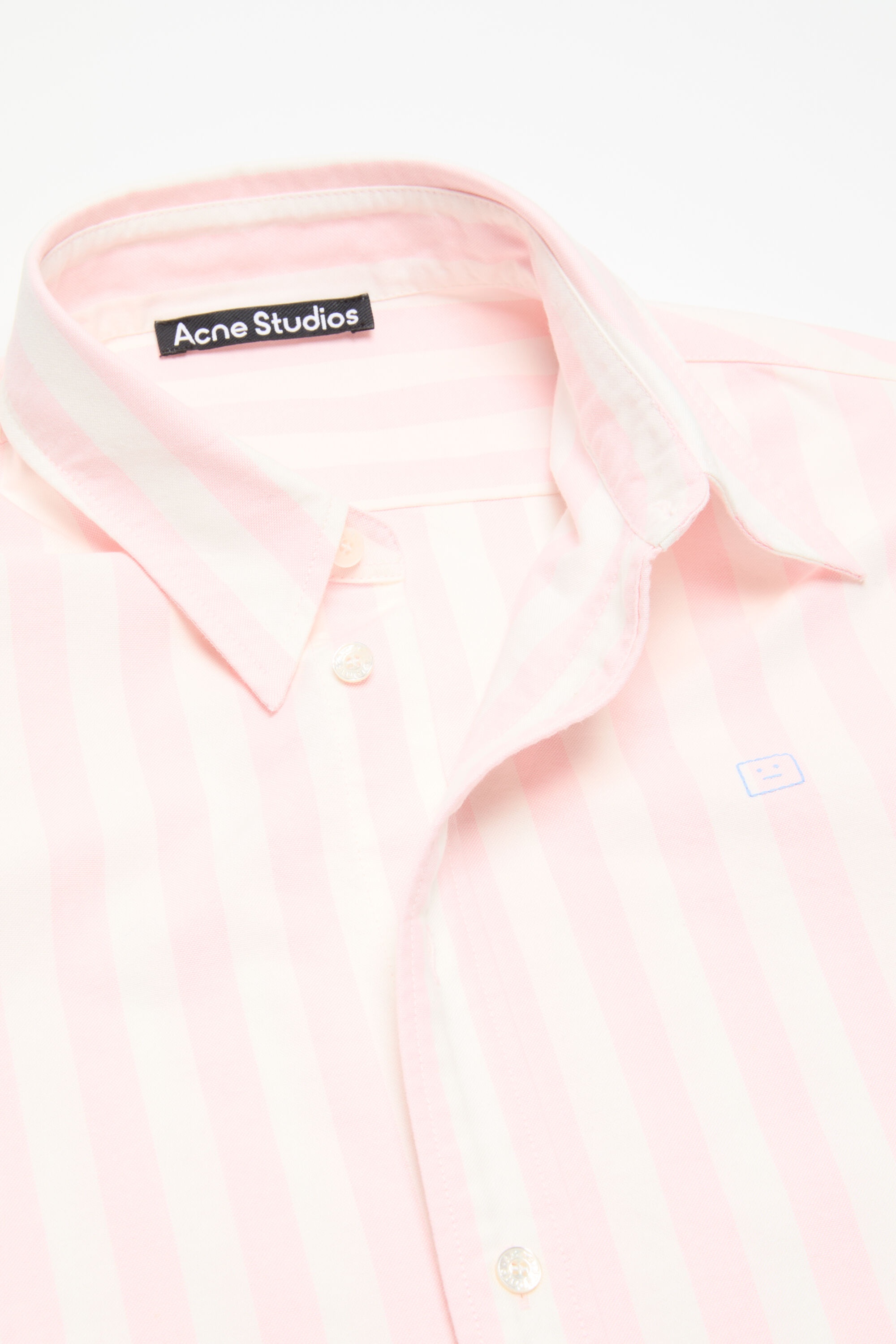 Striped oxford button-up - Off white/pink - 3