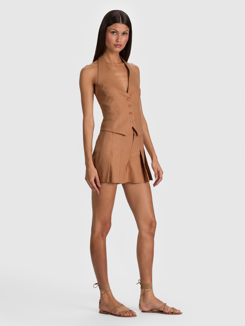 ERICA LINEN VEST - TAN 6