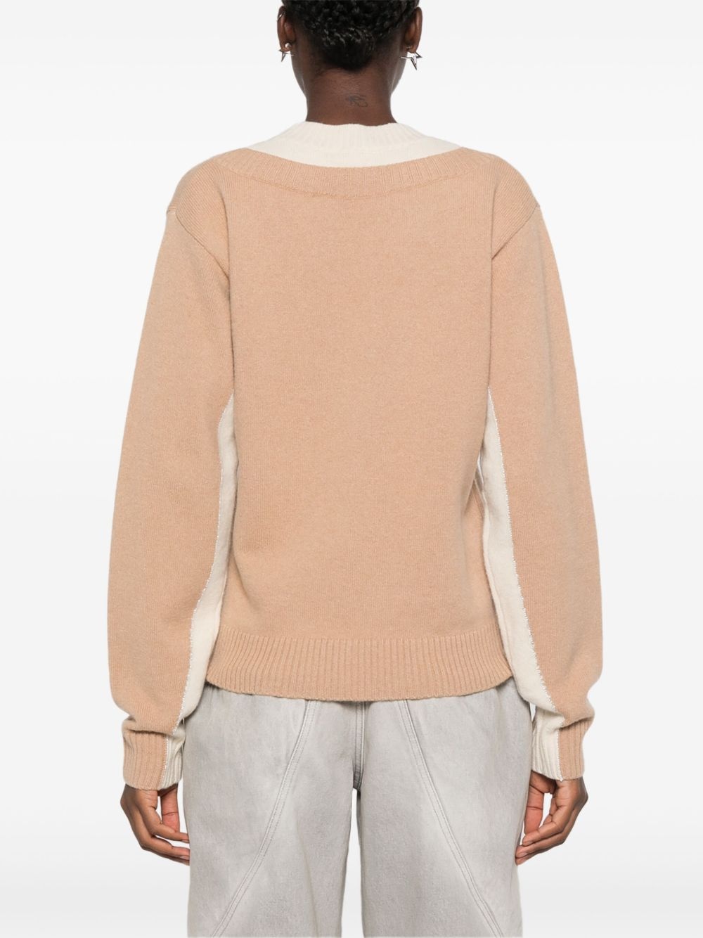 two-tone layered jumper - 4