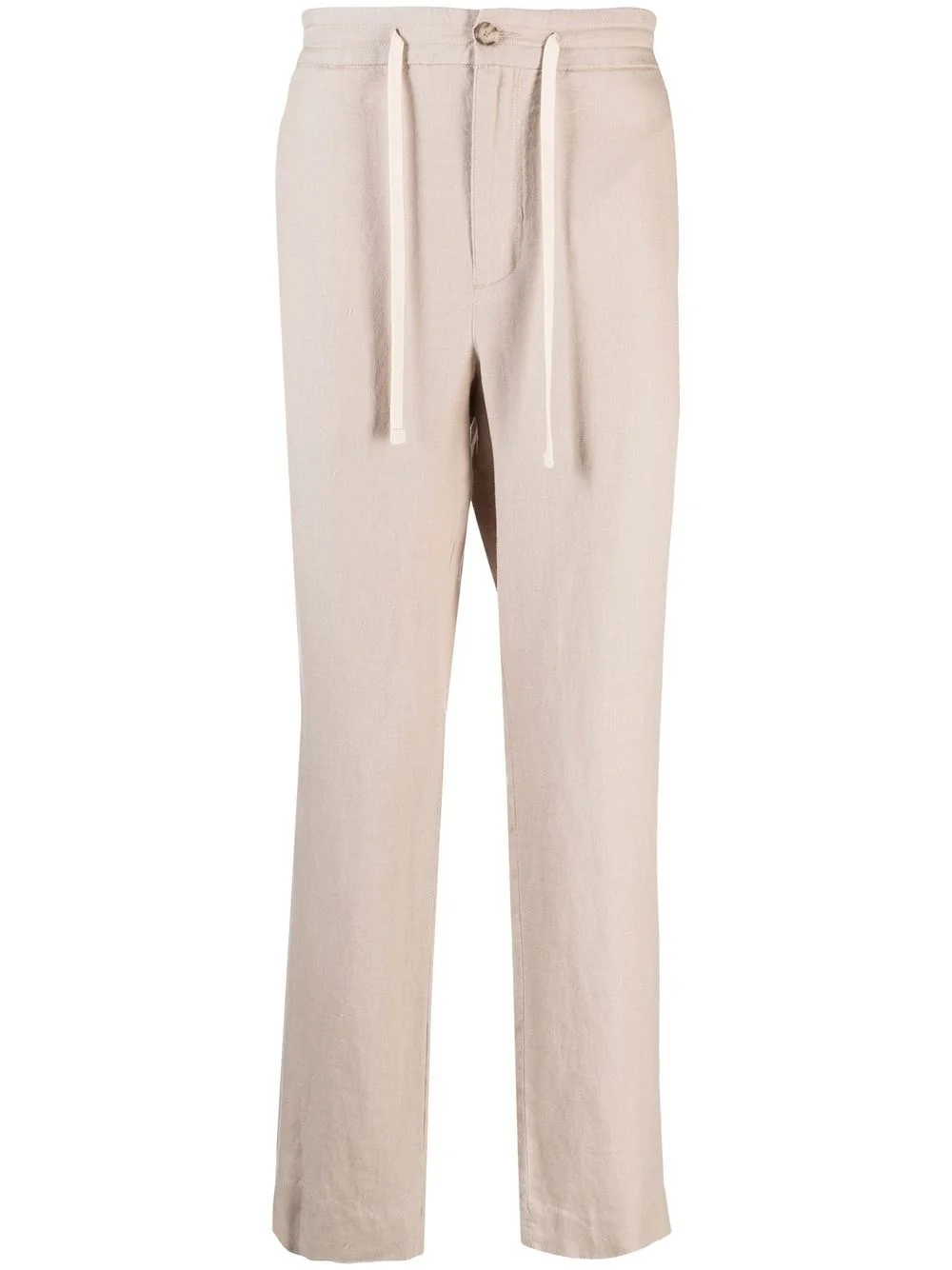 drawstring straight-leg trousers - 1