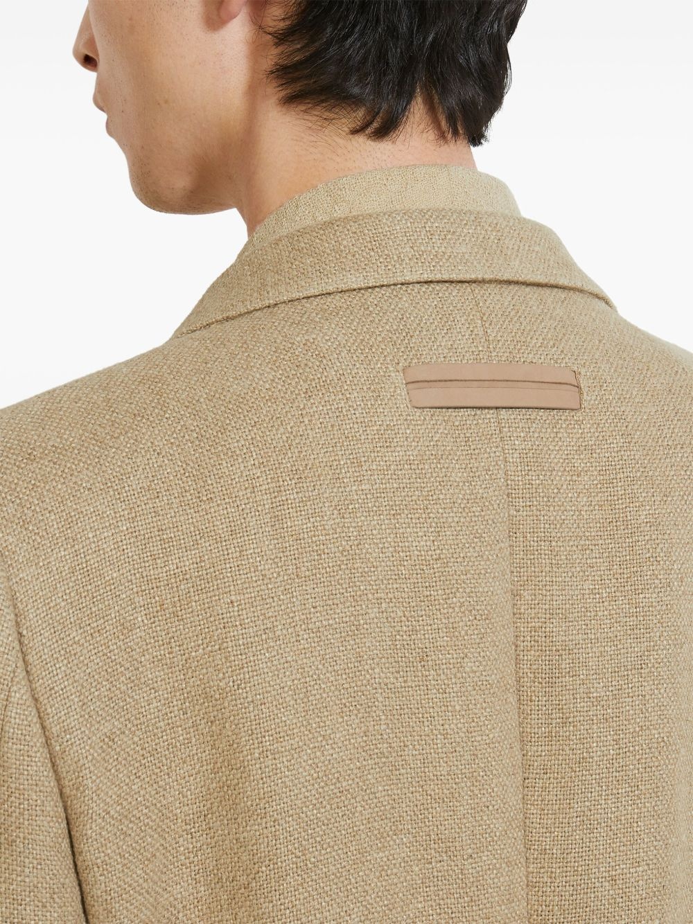 mélange linen blazer - 5