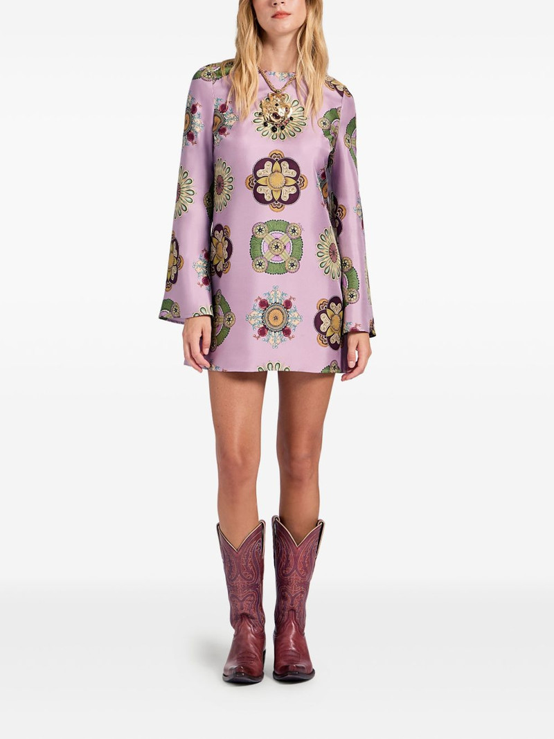 La DoubleJ geometric-pattern mini dress outlook