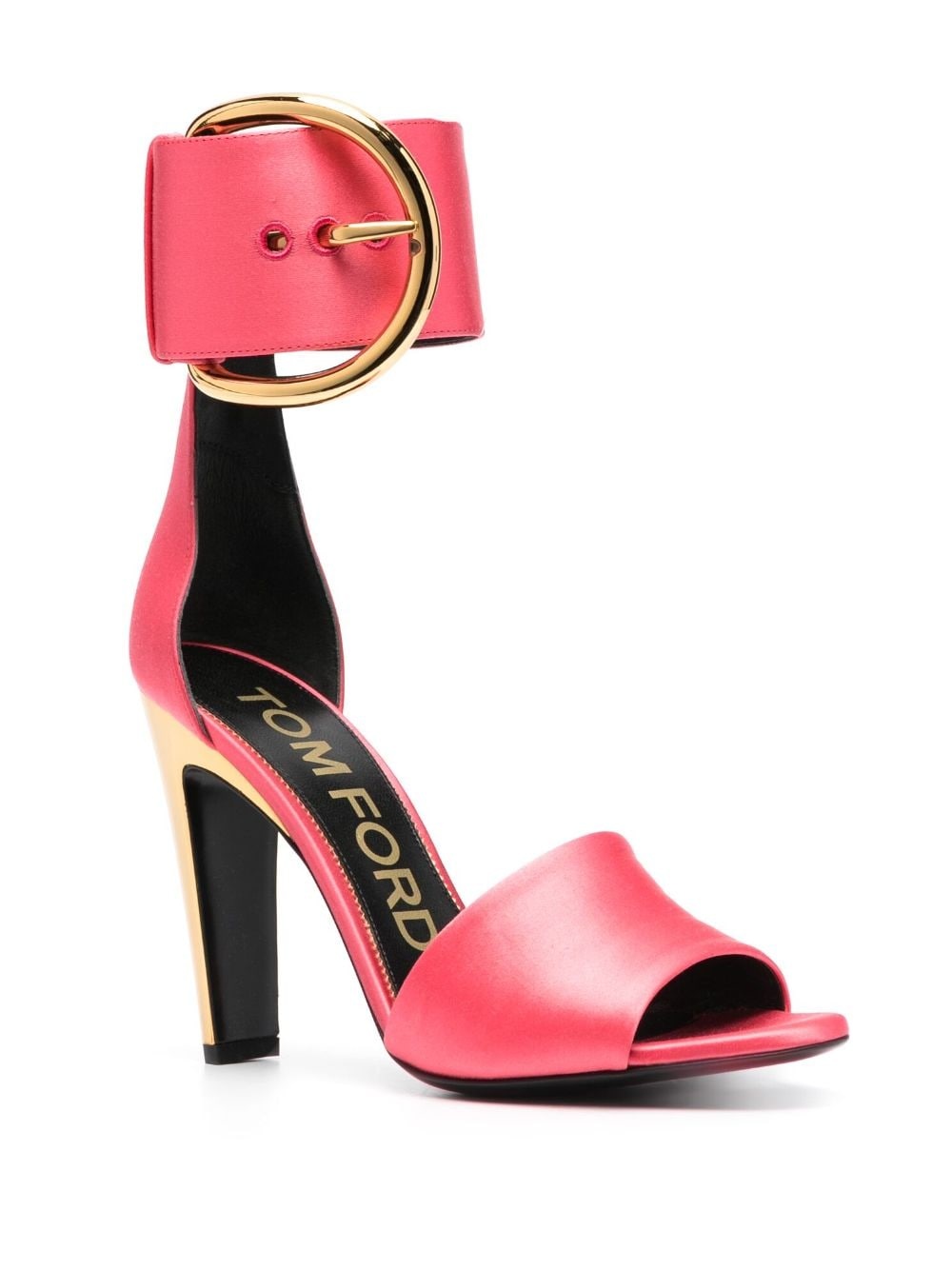 buckled satin 105mm sandals - 2