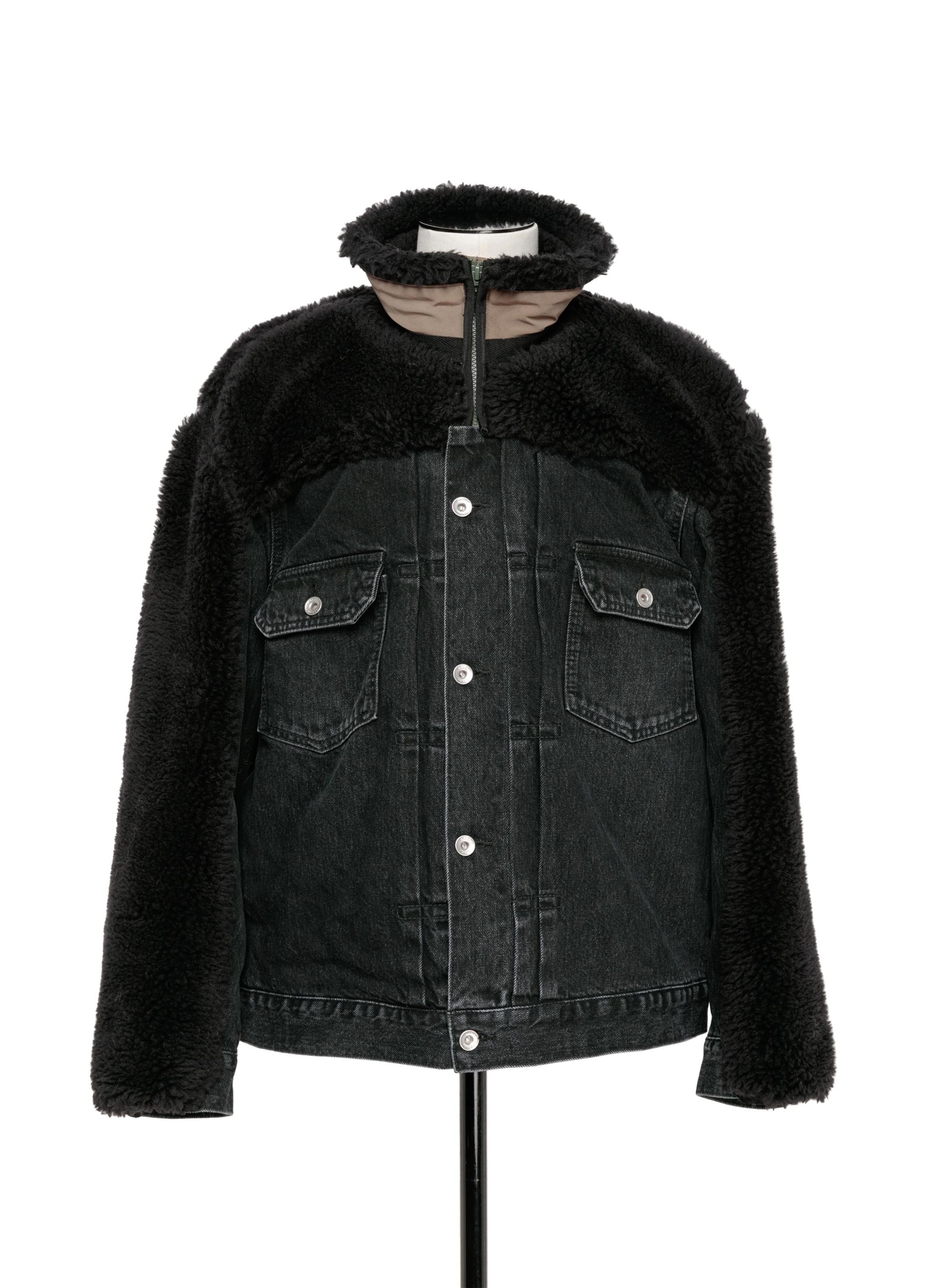 Faux Shearling x Denim Blouson - 2