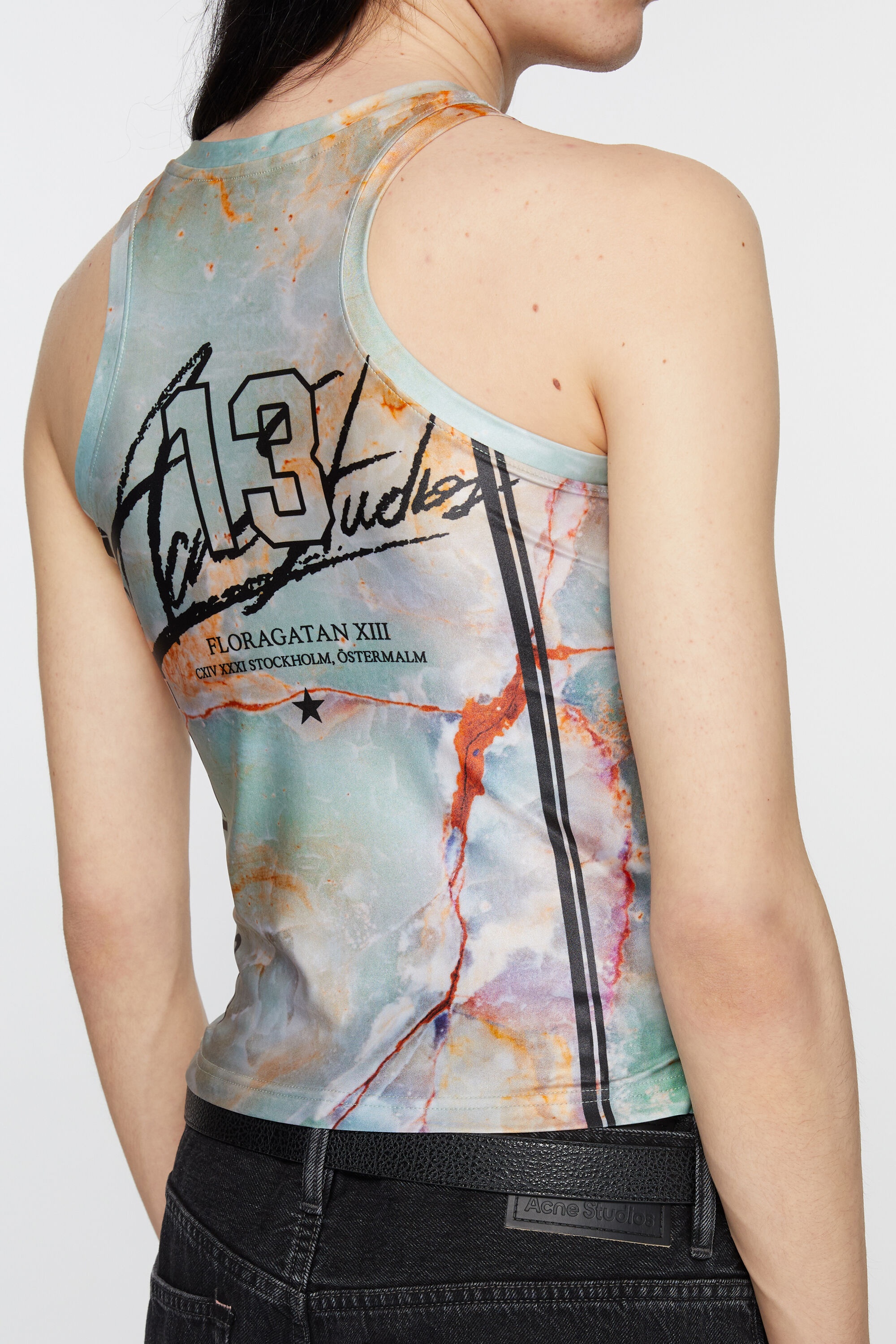 Print tank top - Pastel green - 4