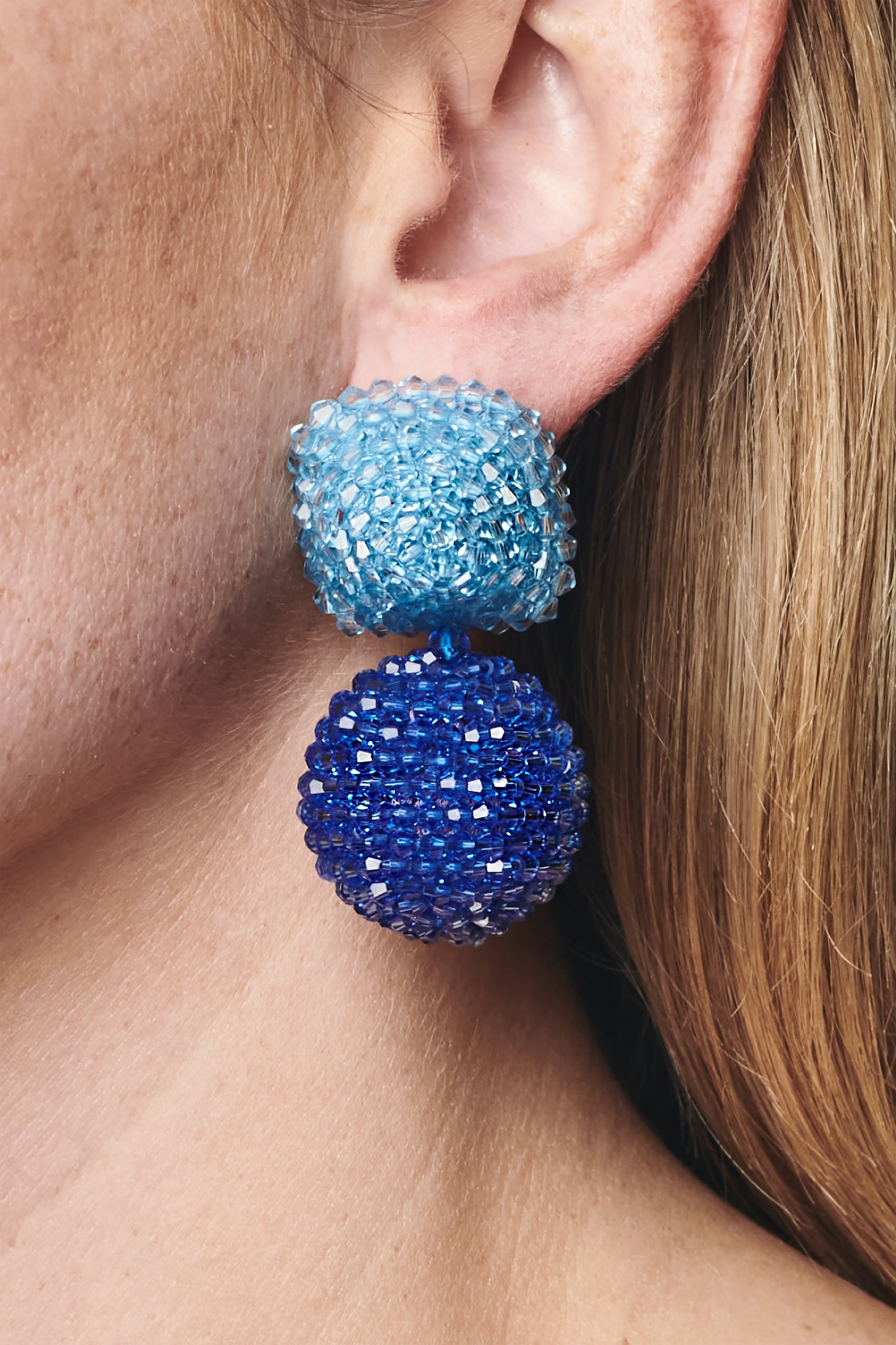 LYDIA EARRINGS - ICE BLUE/NAVY - 2