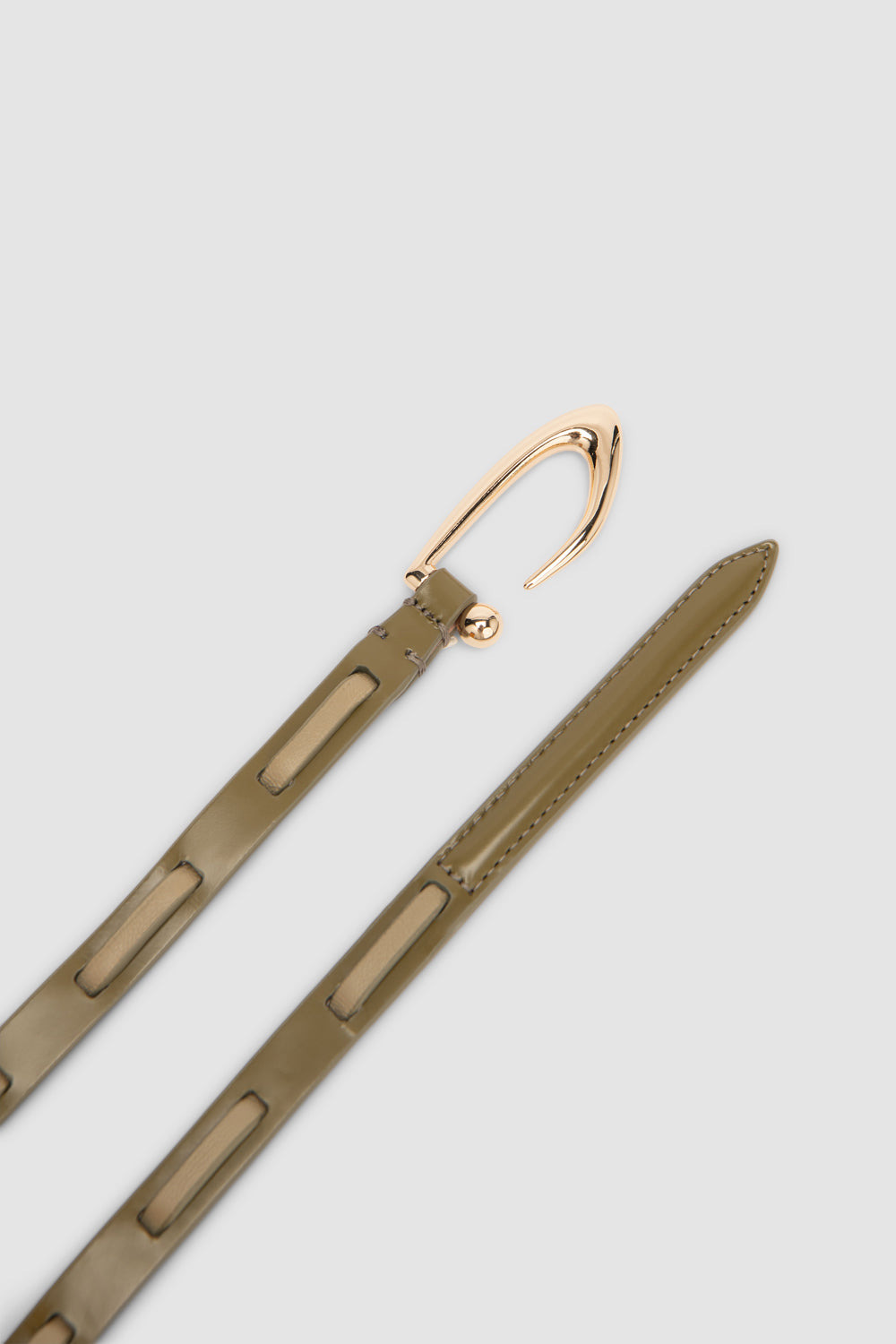 Chimera Interlaced Mangrove Semi Patent and Nappa Leather Belt - 3