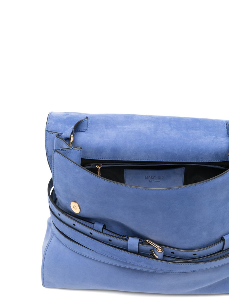 logo-detail buckle shoulder bag 5