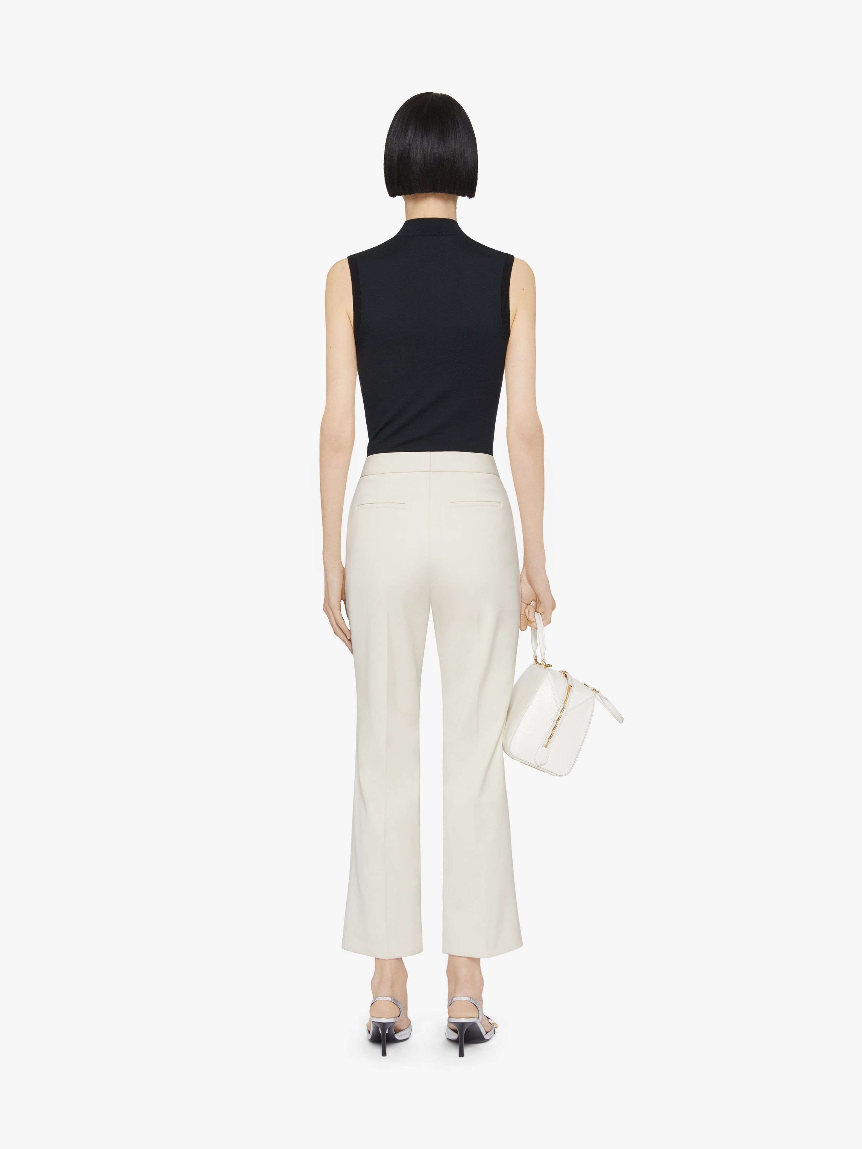 CROPPED FIT TAILORED PANTS IN COTTON - 4