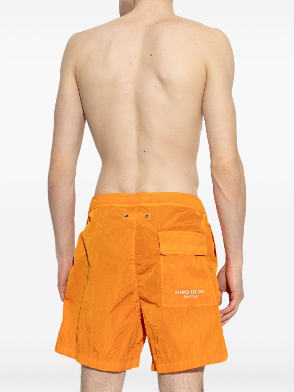 logo-embroidered swim shorts - 3