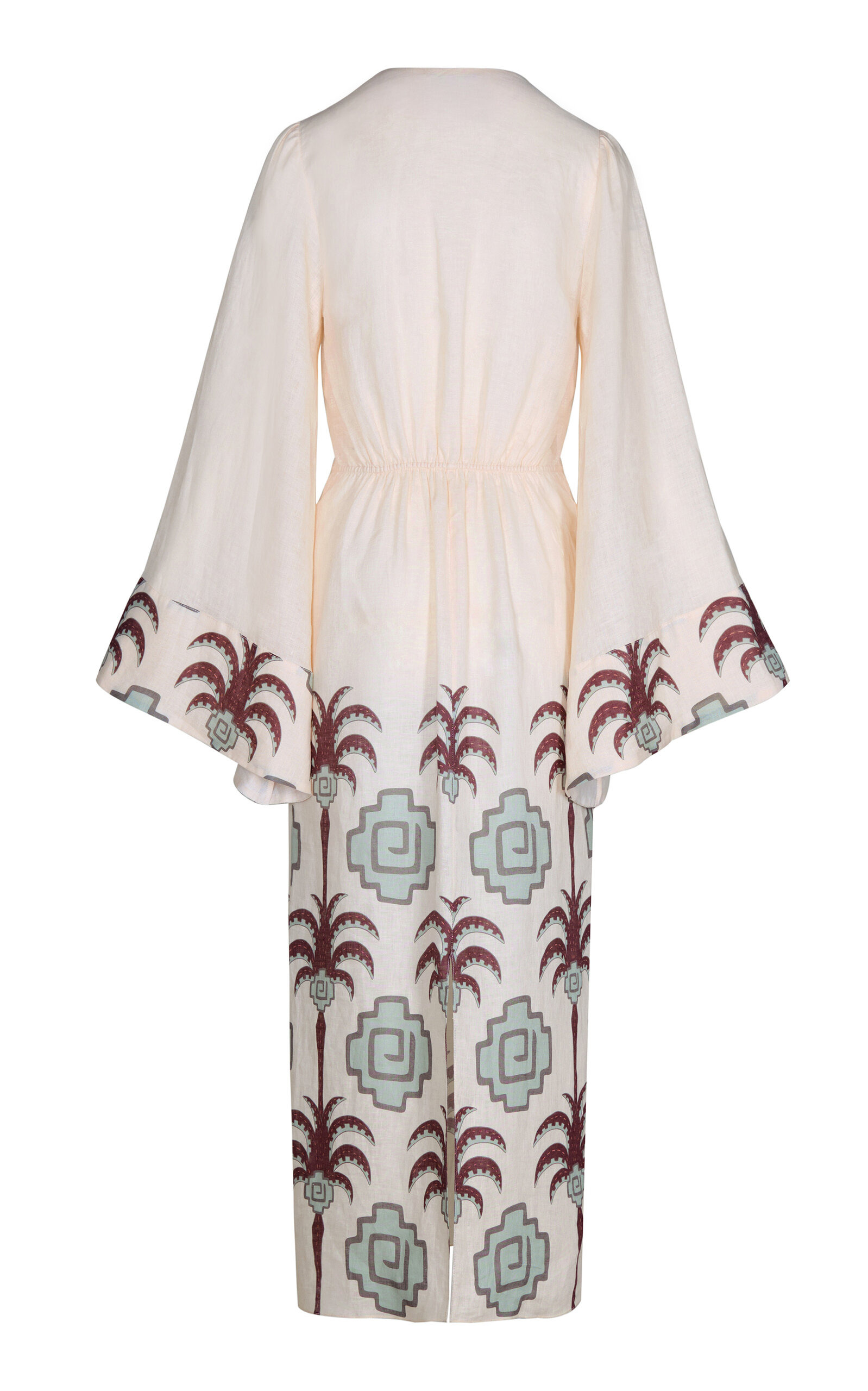 Sailing Flags Tie-Detailed Linen Midi Dress multi - 5