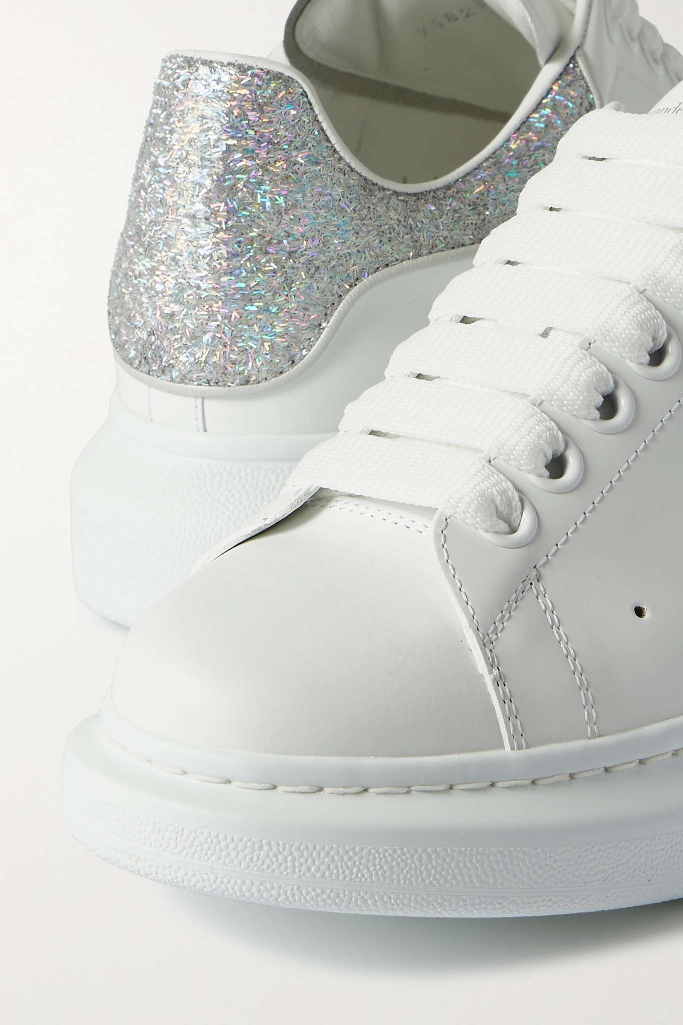 ★イベント/関税込★alexander mcqueen★OVER SOLE SNEAKERS★ MCQUEEN Leather exaggerated-sole sneakers | NET-A-PORTER