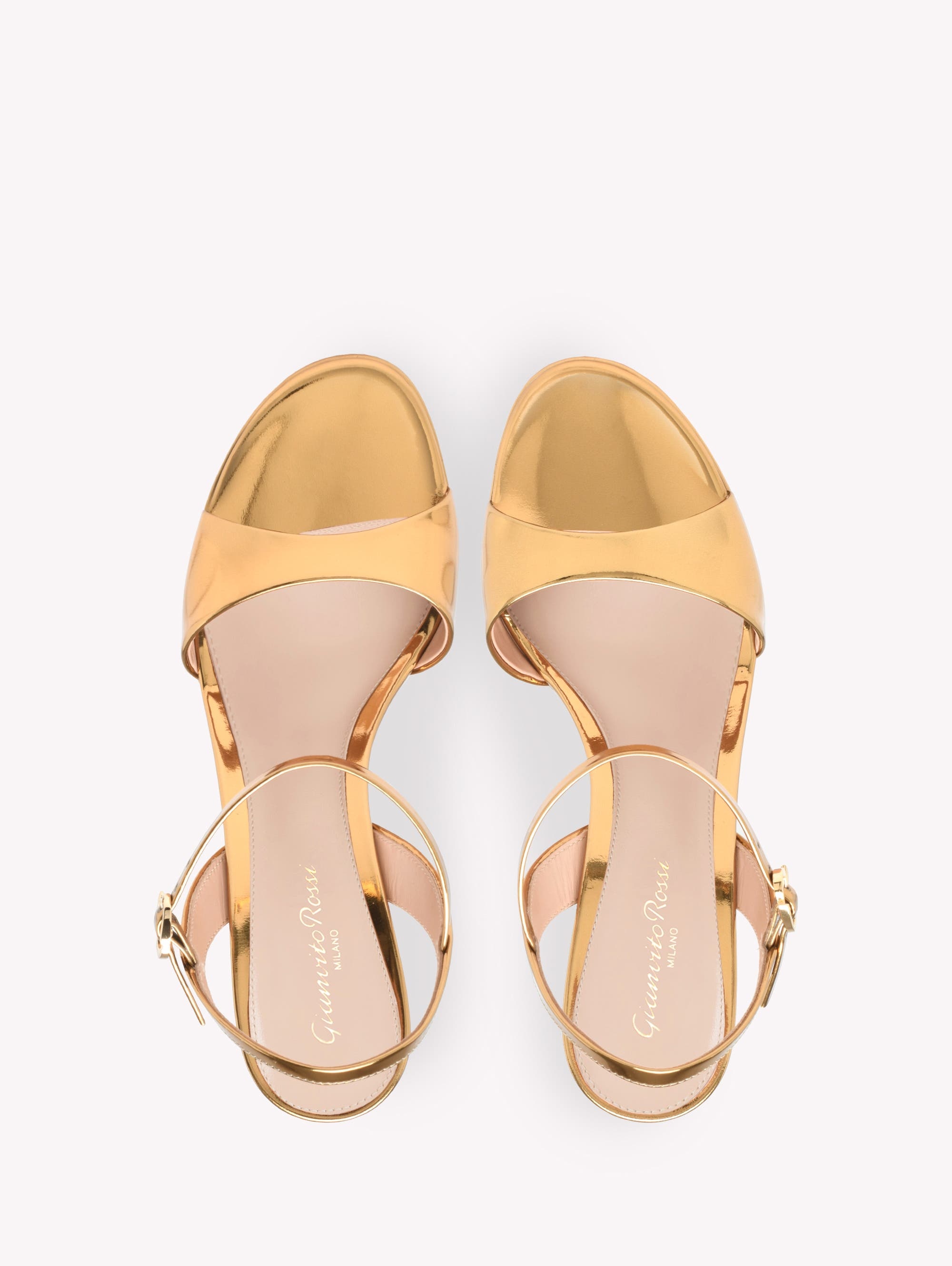 Gianvito Rossi Marlena Sandals in Metallic Gold  Calf at Nordstrom - 3