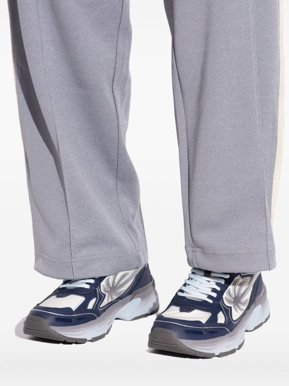 appliqué lace-up sneakers - 5