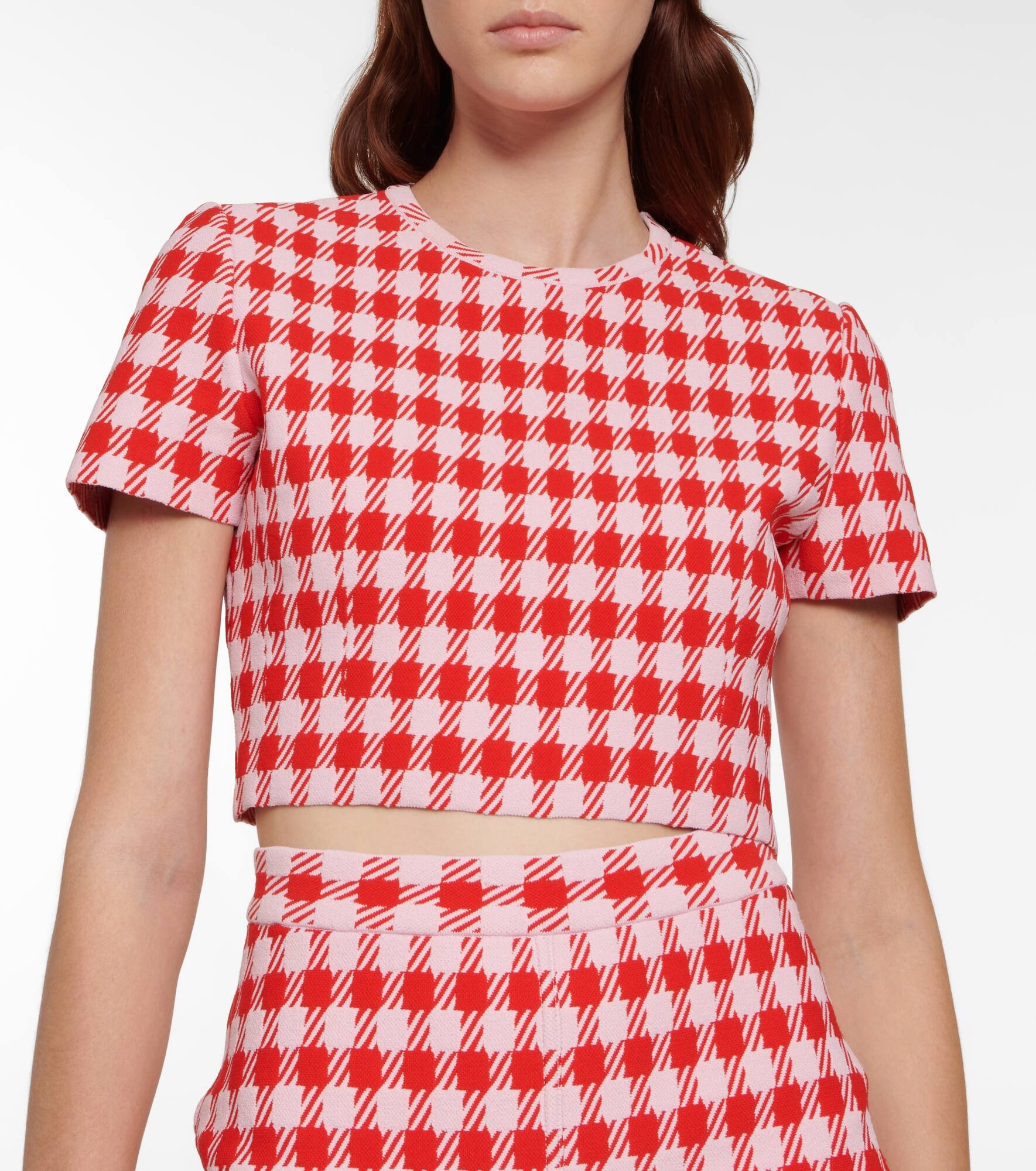 Houndstooth cropped top - 4