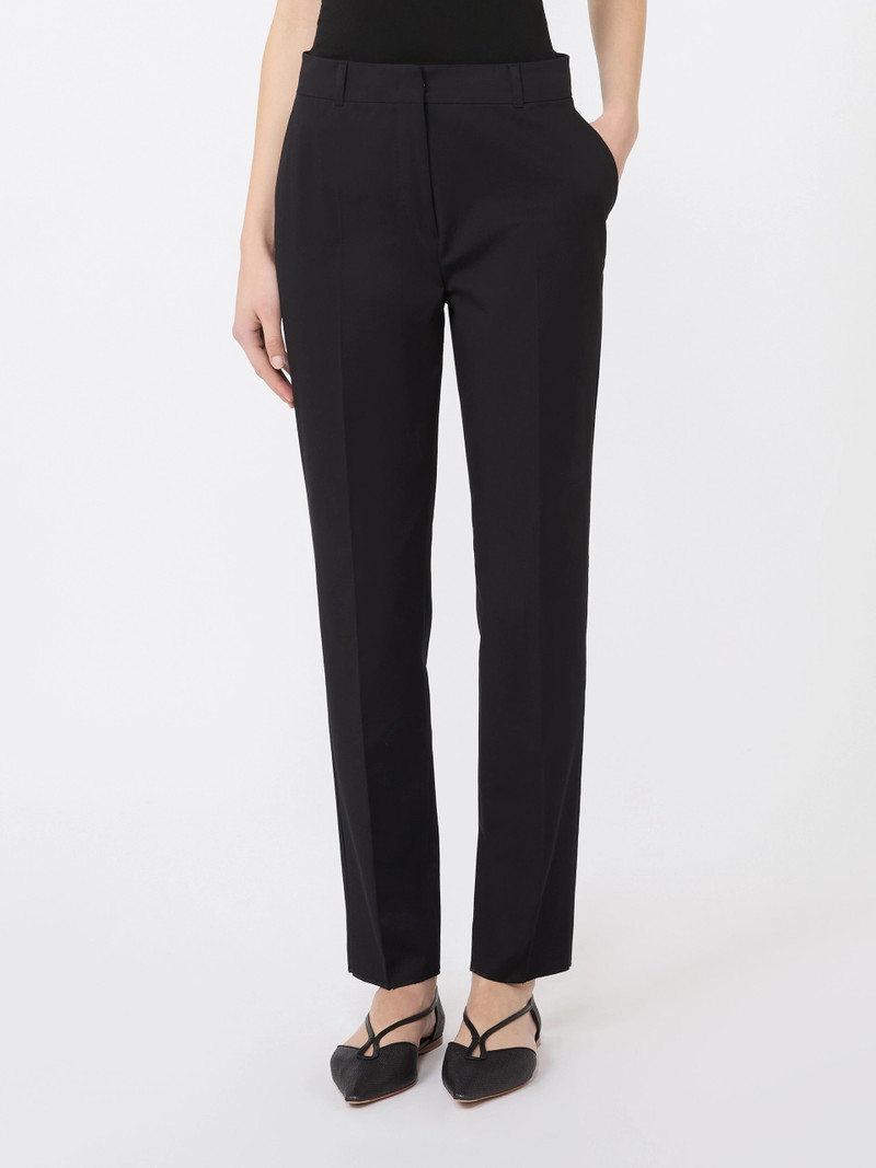 CARPA Stretch cotton cigarette trousers - BLACK 3