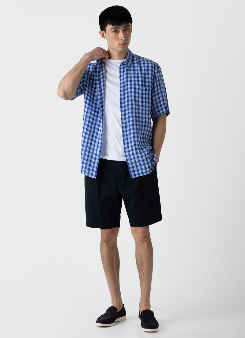 Sunspel Short Sleeve Linen Shirt outlook