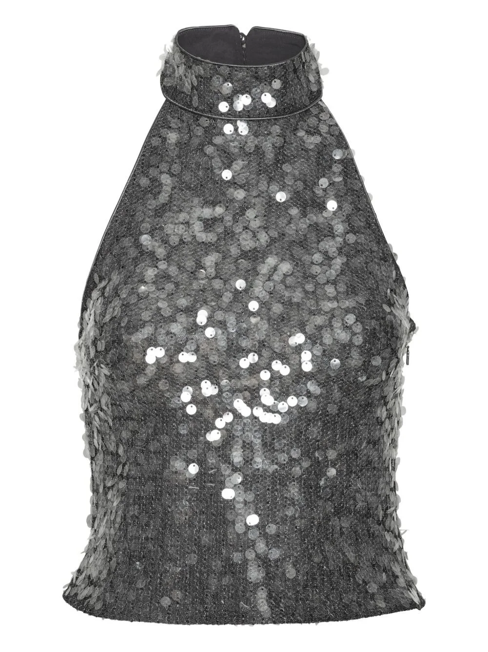 sequin halter-neck top - 1