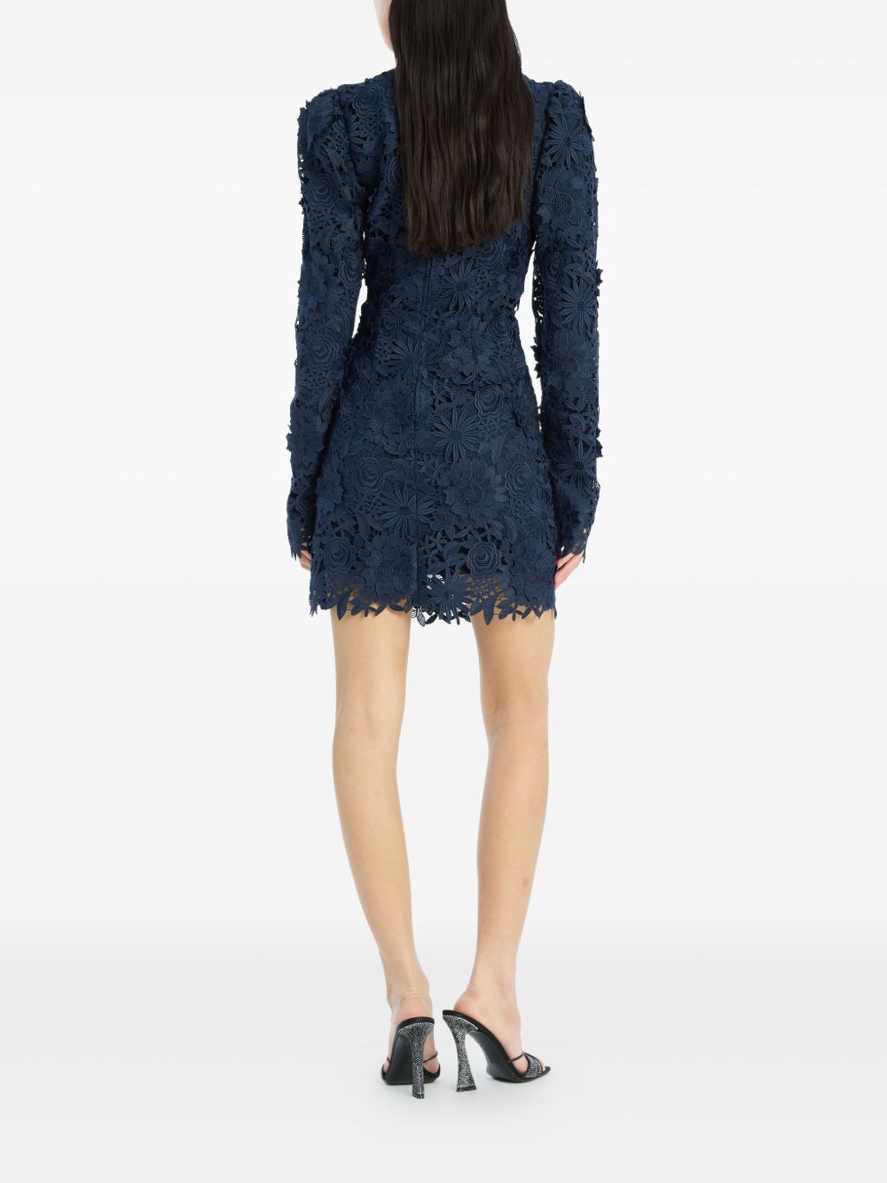 lace-embellished mini dress - 3