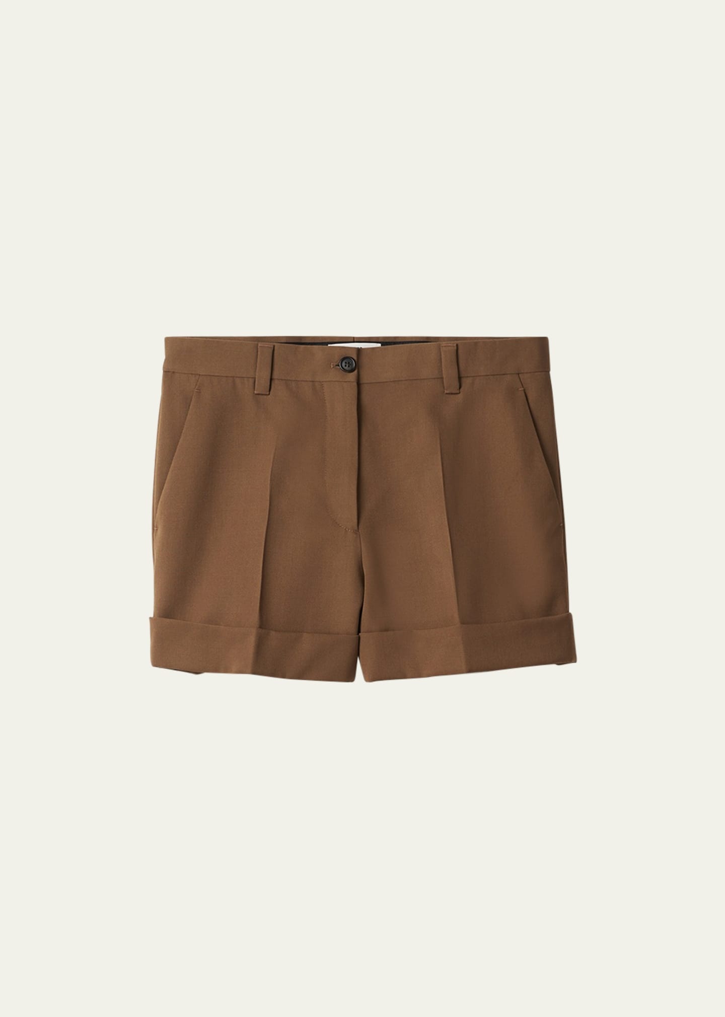 Logo Gabardine Low-Waist Bermuda Shorts - 1