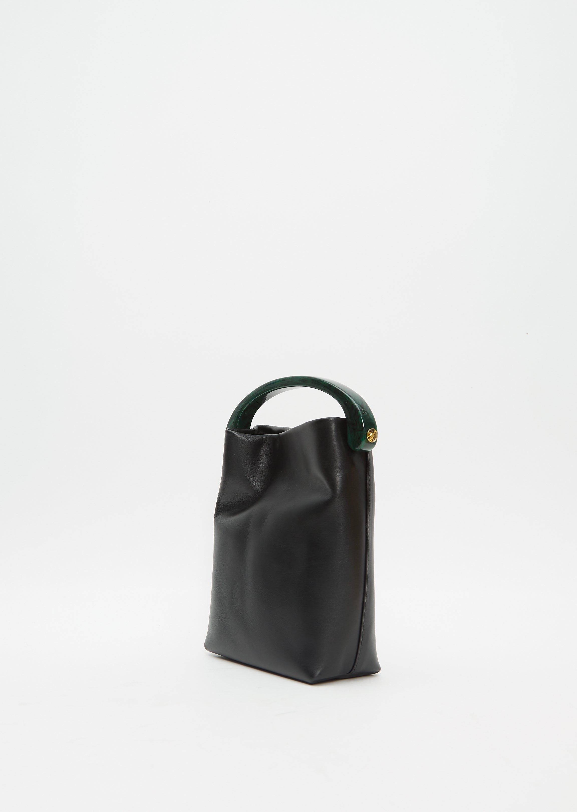 Crisp Leather Bag — Black - 4